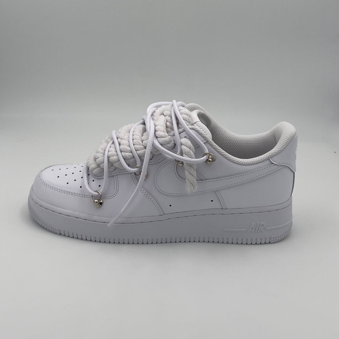 Nike Air Force 1 “Rope Laces” Triple White - EV8 Style