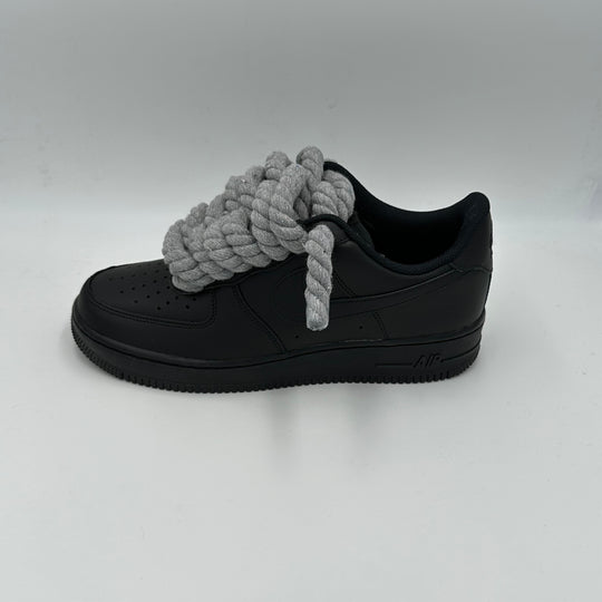 Nike Air Force 1 Black “Rope Laces Grey”