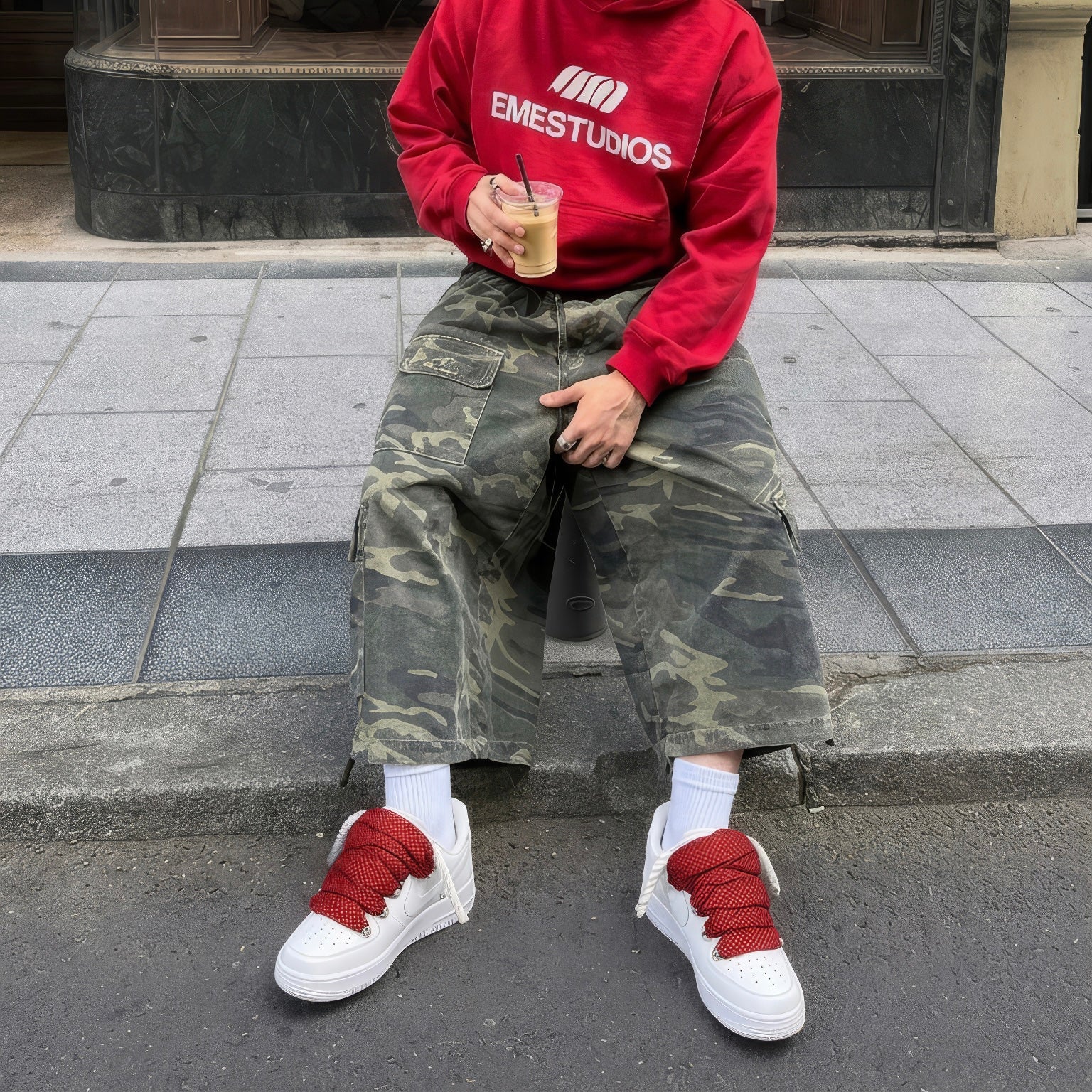 Nike Air Force 1 “Rope Laces Lanvin” Red