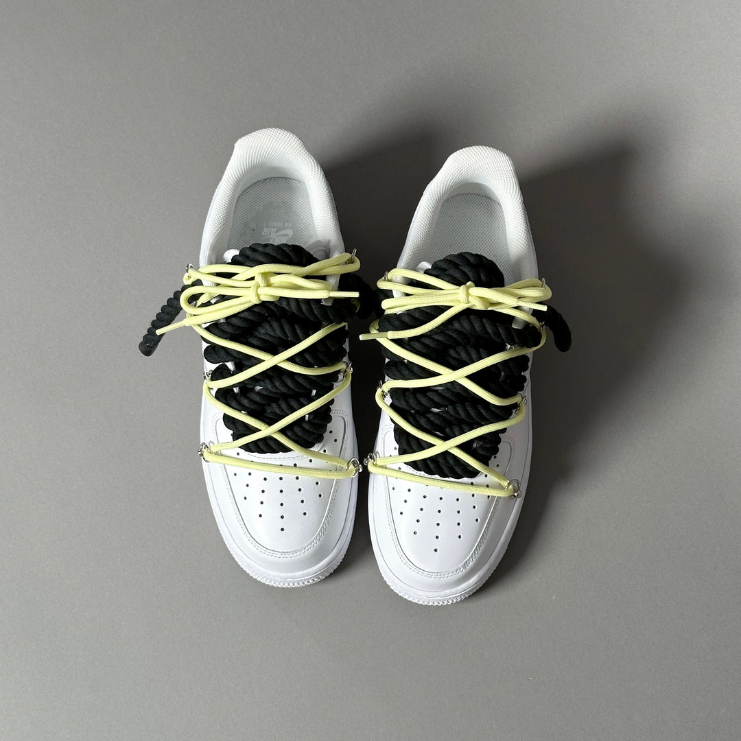 Nike Air Force 1 “Rope Laces Black” Triple Yellow V1