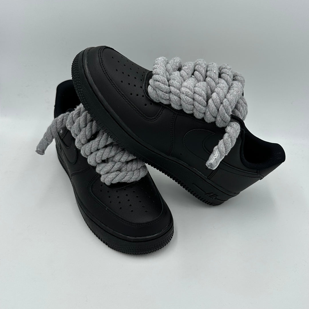 Nike Air Force 1 Black “Rope Laces Grey”