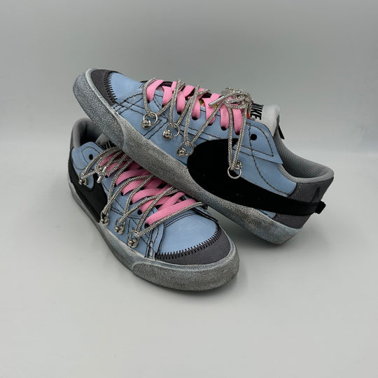 Nike Blazer Low '77 Jumbo Charcoal Grey Pink “Over Laces Swarovski”