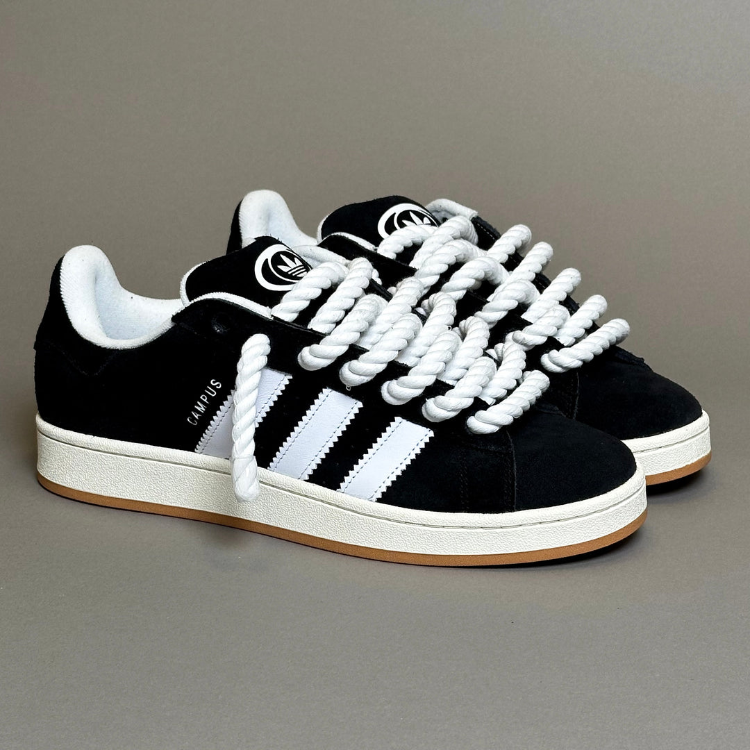 Adidas Campus 00s Black "Rope Laces" White - EV8 Style