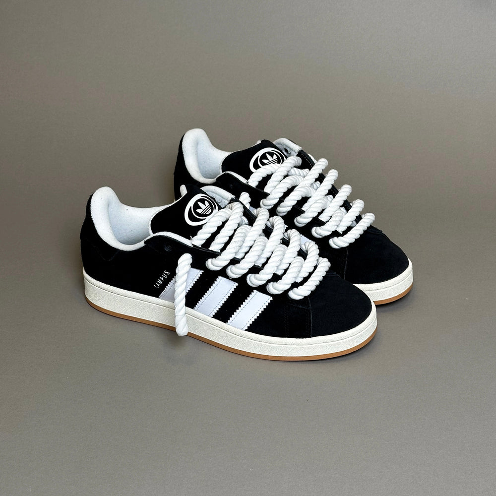 Adidas Campus 00s Black "Rope Laces" White - EV8 Style