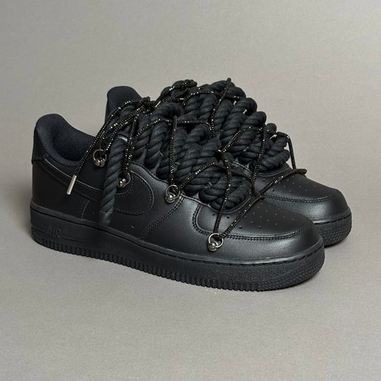 Nike Air Force 1 „Rope Laces Swarovski“ Schwarz