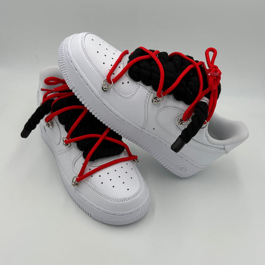 Nike Air Force 1 “Rope Laces Black” Triple Red