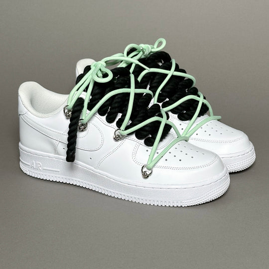 Nike Air Force 1 “Rope Laces Black” Triple Mint V1