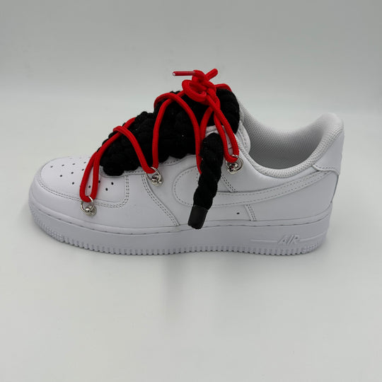 Nike Air Force 1 “Rope Laces Black” Triple Red