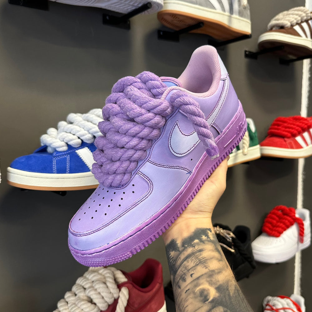 louis vuitton air force 1 custom with rope laces drip｜TikTok Search