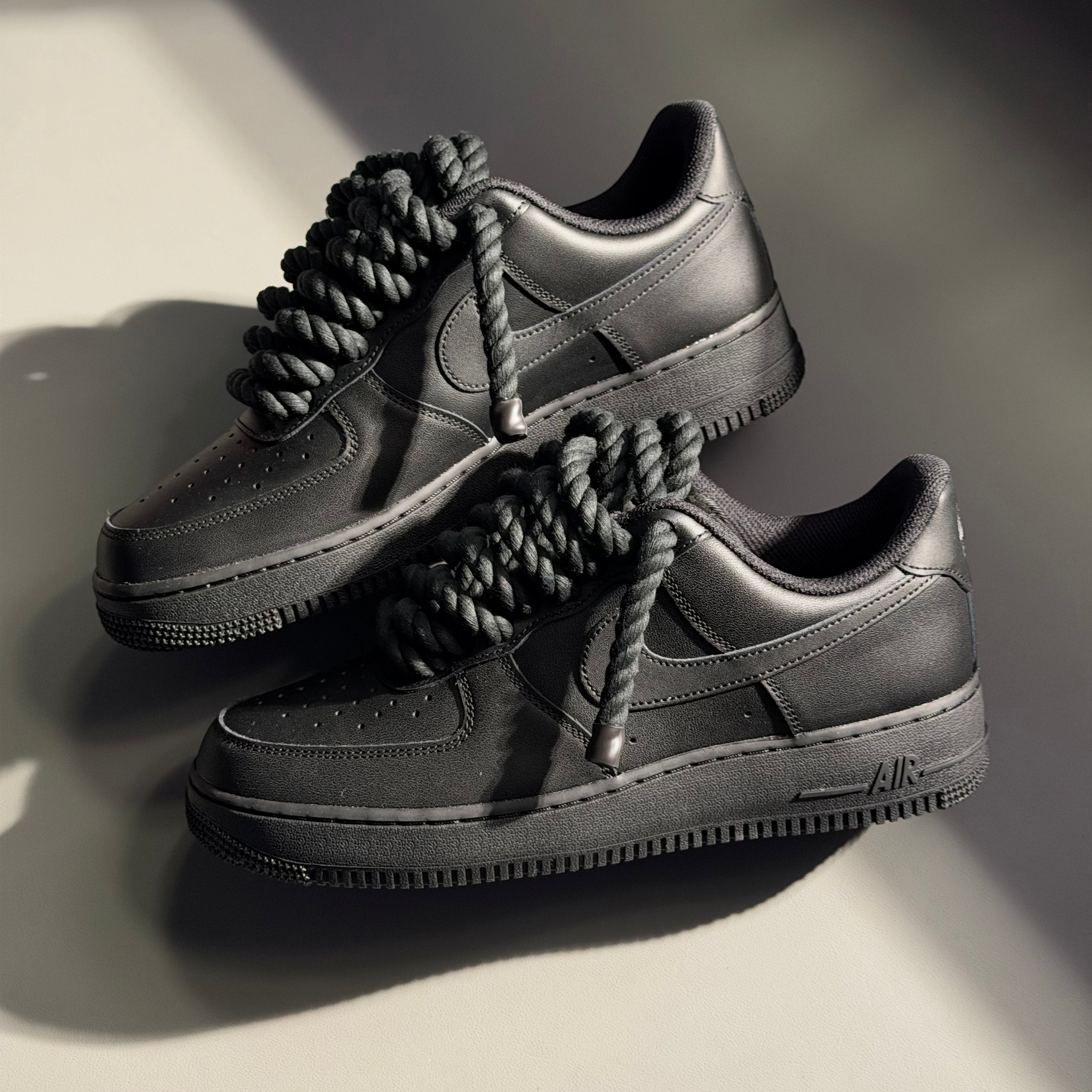 Nike Air Force 1 Black "Rope Laces"