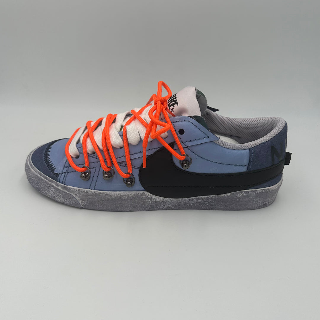 Nike Blazer Low '77 Jumbo Denim Blue White “Over Laces Orange”