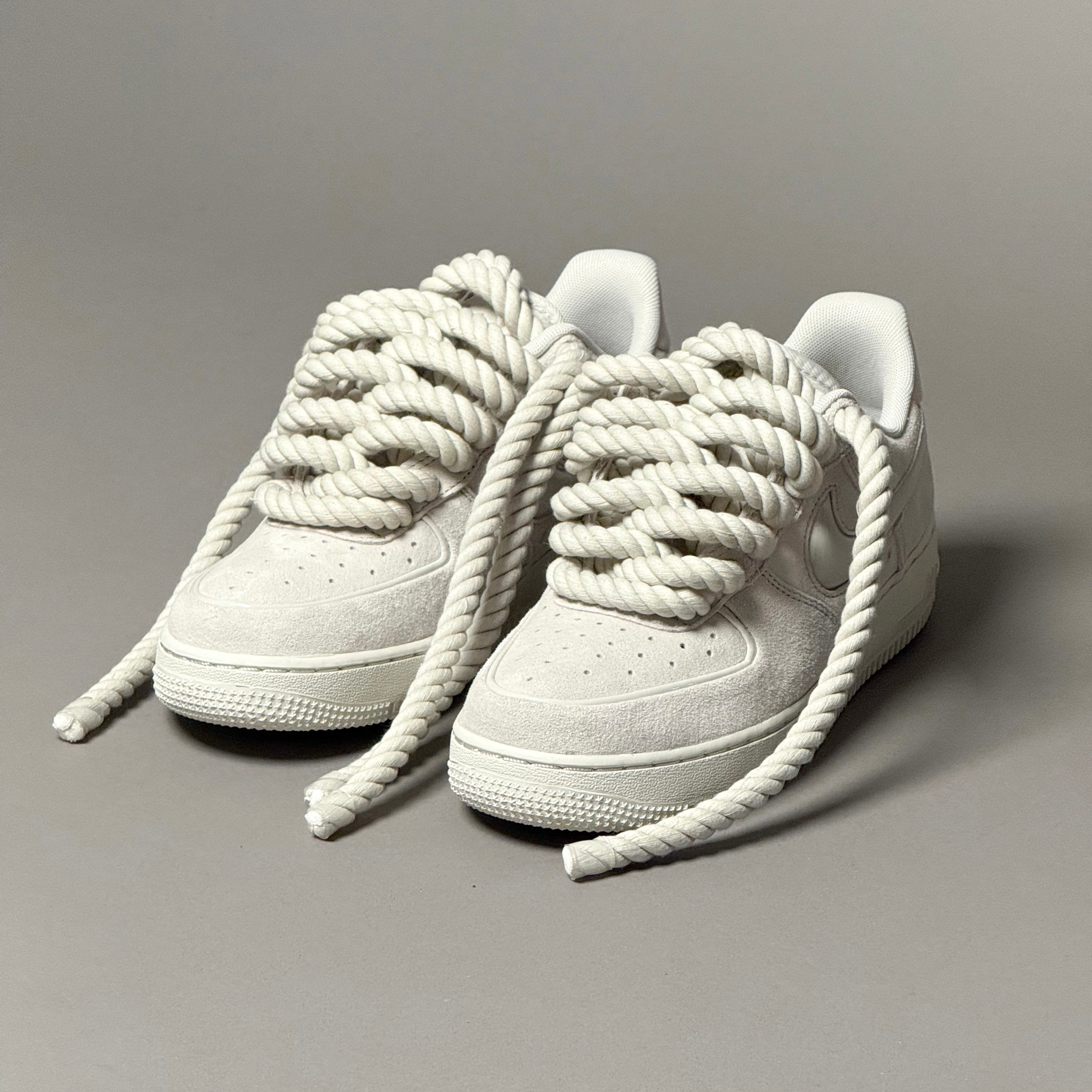 Nike Air Force 1 Bone Suede "Rope Laces" V2