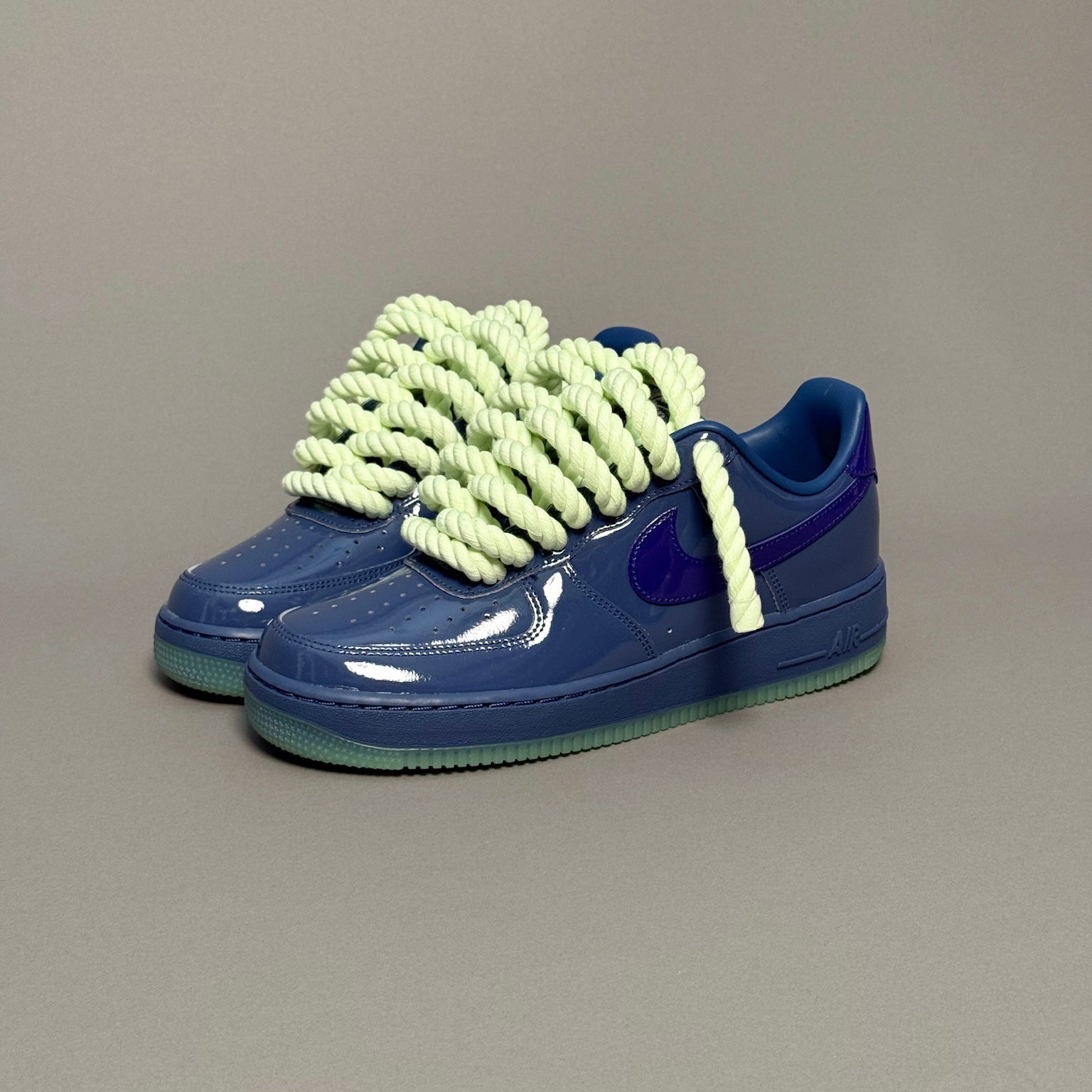 Nike Air Force 1 Patent Fuchsia "Rope Laces" V1