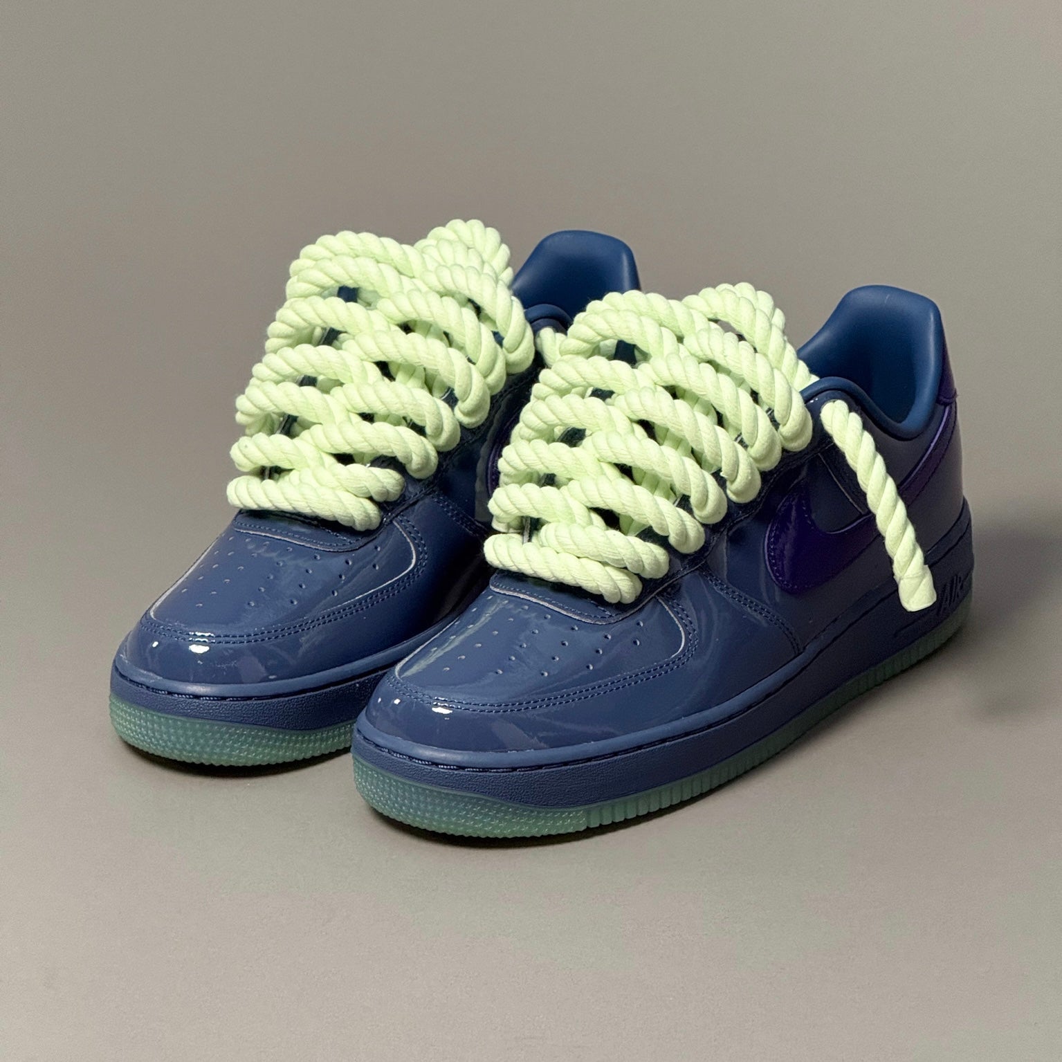 Nike Air Force 1 Patent Fuchsia "Rope Laces" V1