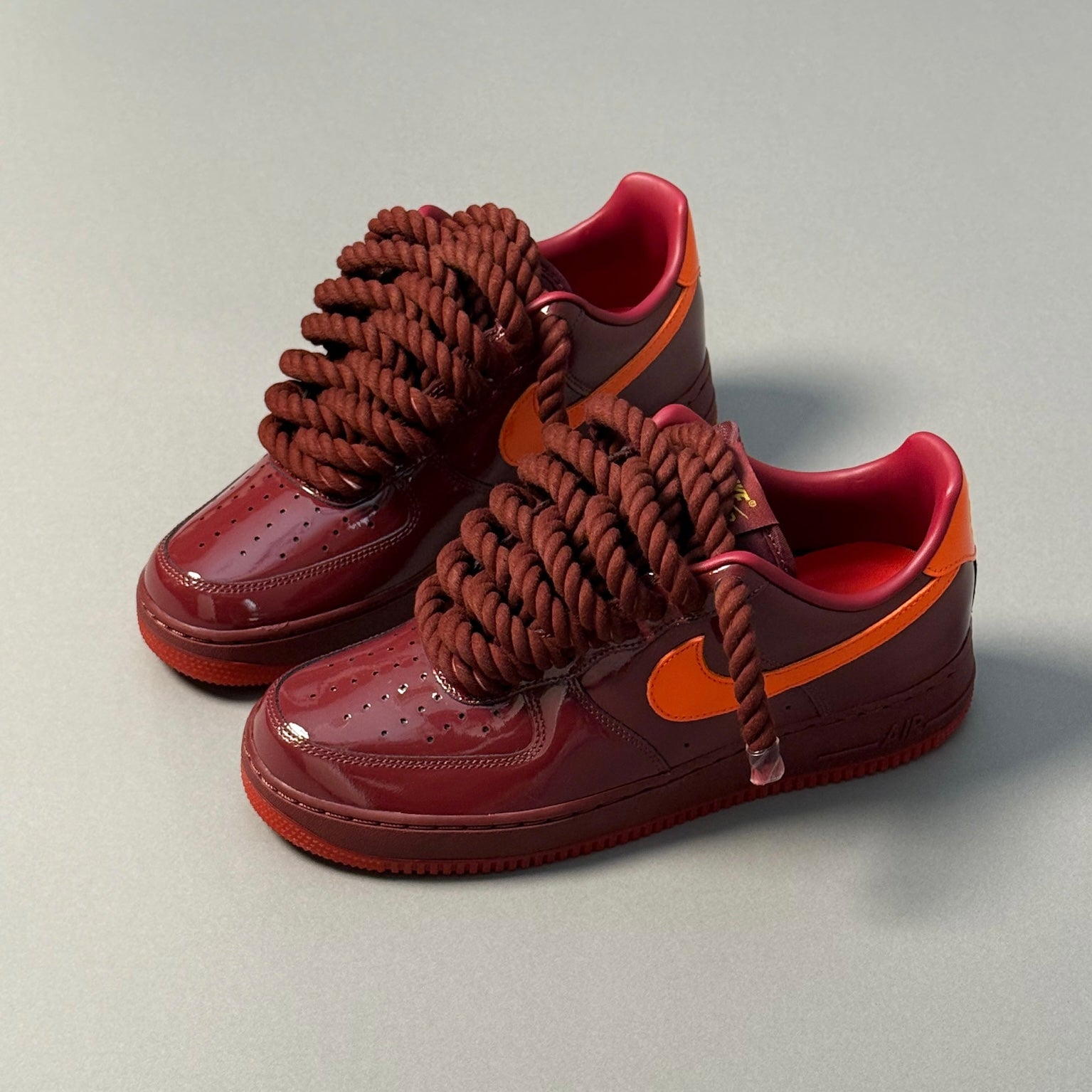 Nike Air Force 1 Patent Sunset "Rope Laces" V1