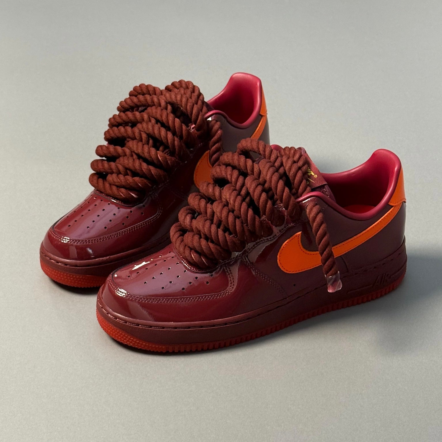 Nike Air Force 1 Patent Sunset "Rope Laces" V1