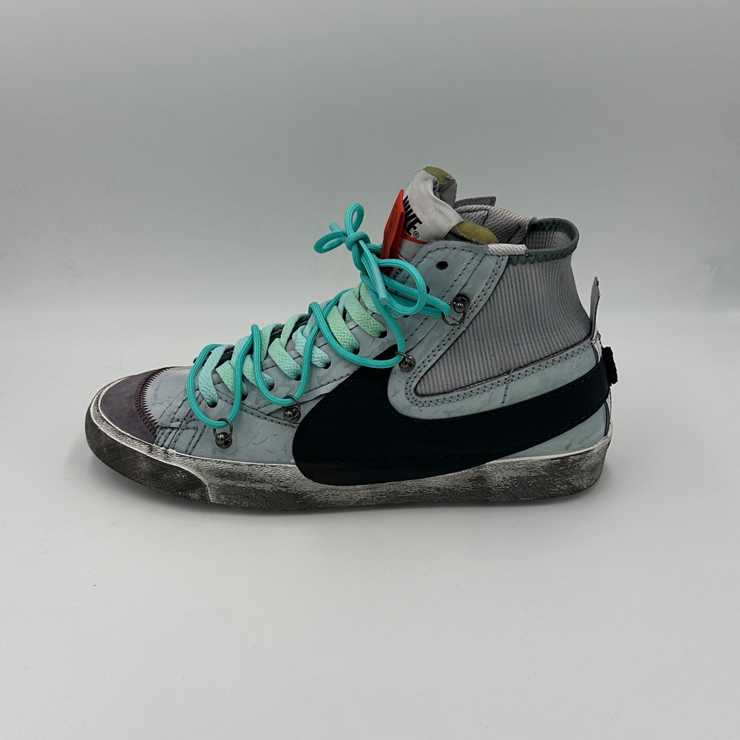 Nike Blazer Mid 77 Jumbo Gray Over Laces Turquoise