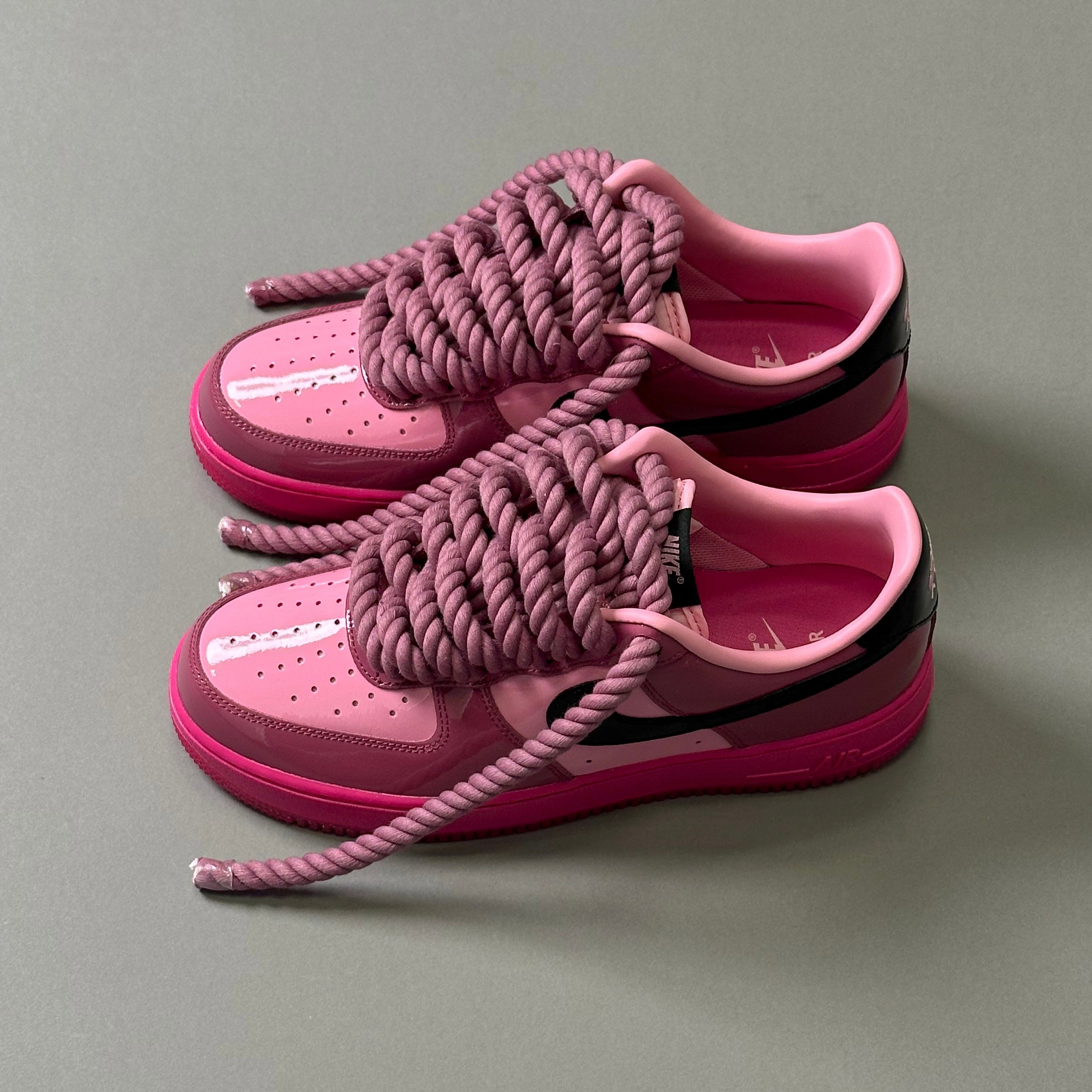 Nike Air Force 1 Patent Fucsia "Rope Laces" V2