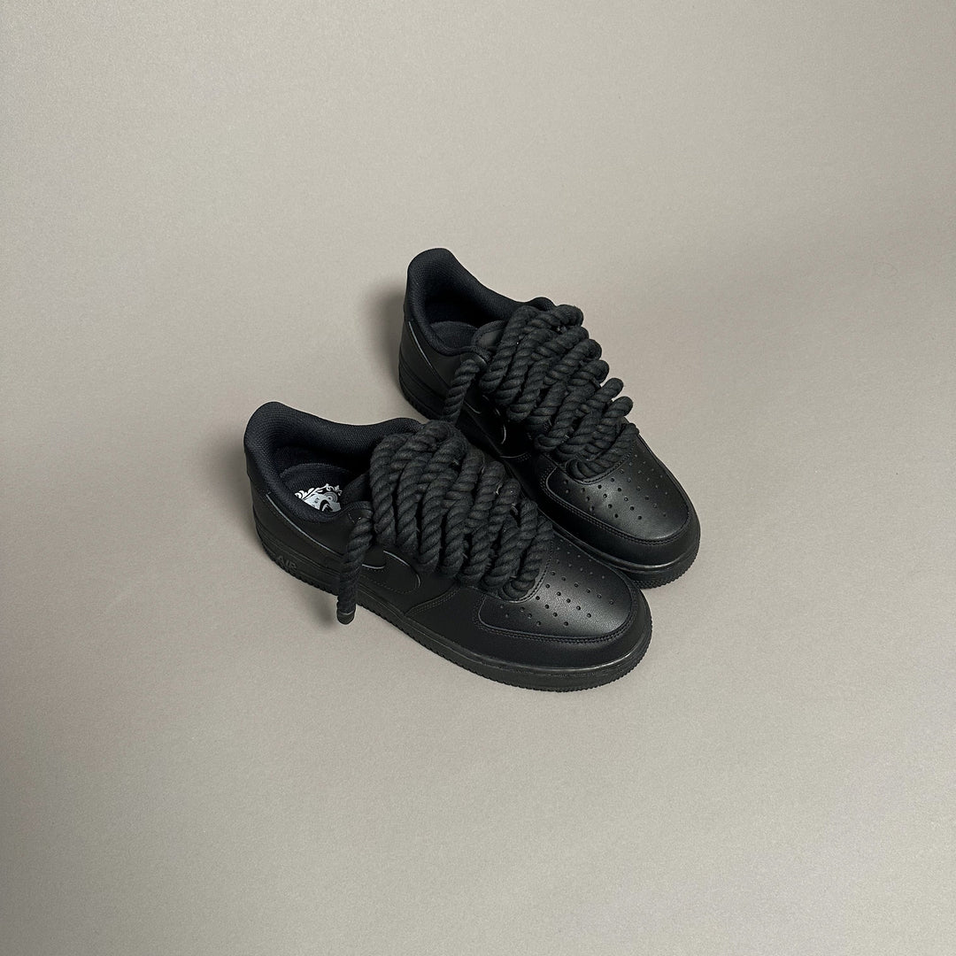 Nike Air Force 1 Black “Rope Laces Black” V1