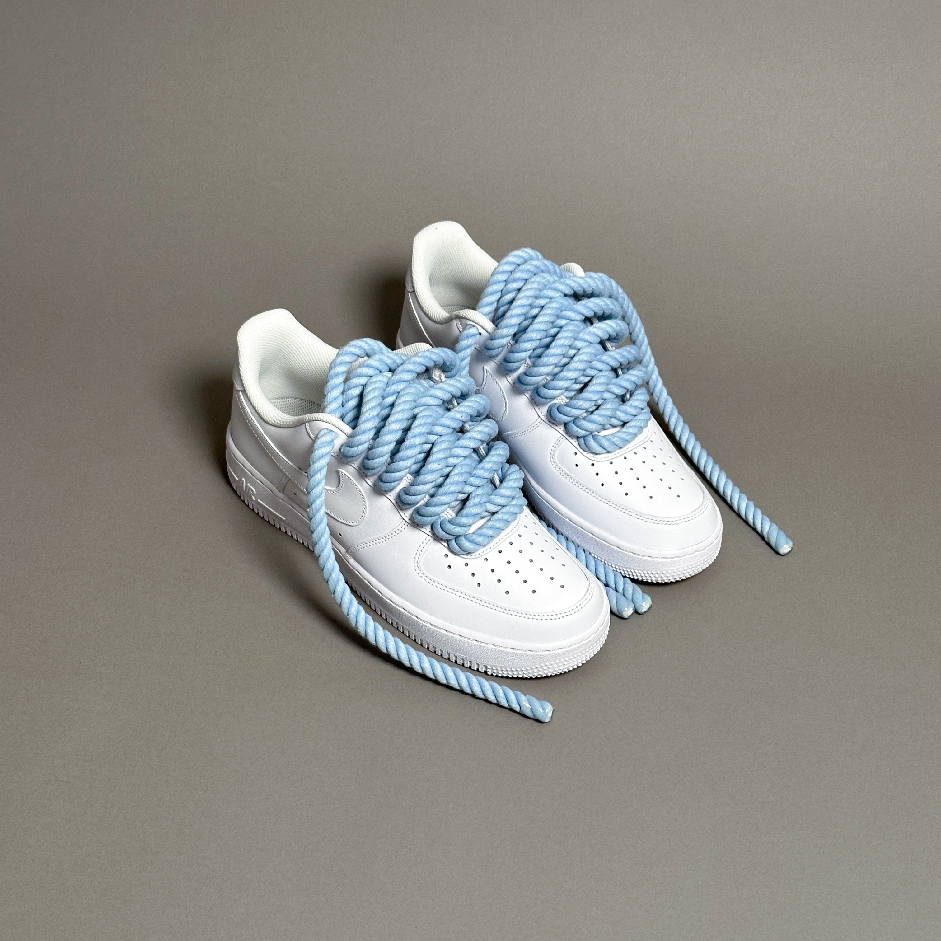 Nike Air Force 1 Rope Laces Light Bleu Teinte V2 EV8 Style