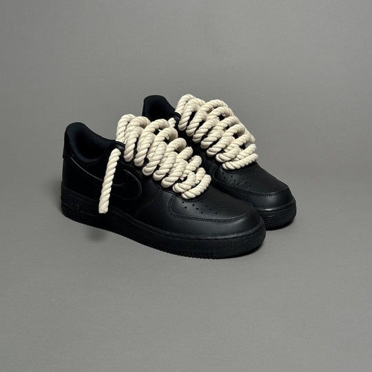 Nike Air Force 1 Black “Rope Laces Cream” V1