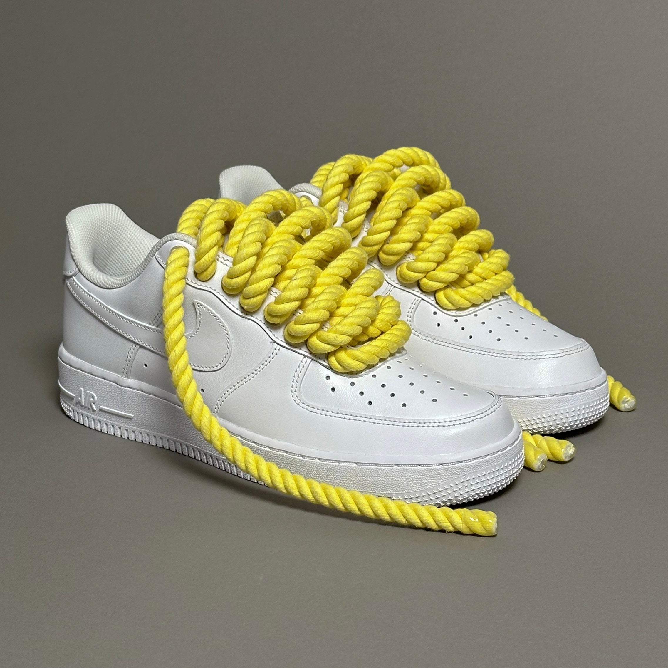 Nike Air Force 1 Rope Laces Yellow Tint V2 EV8 Style