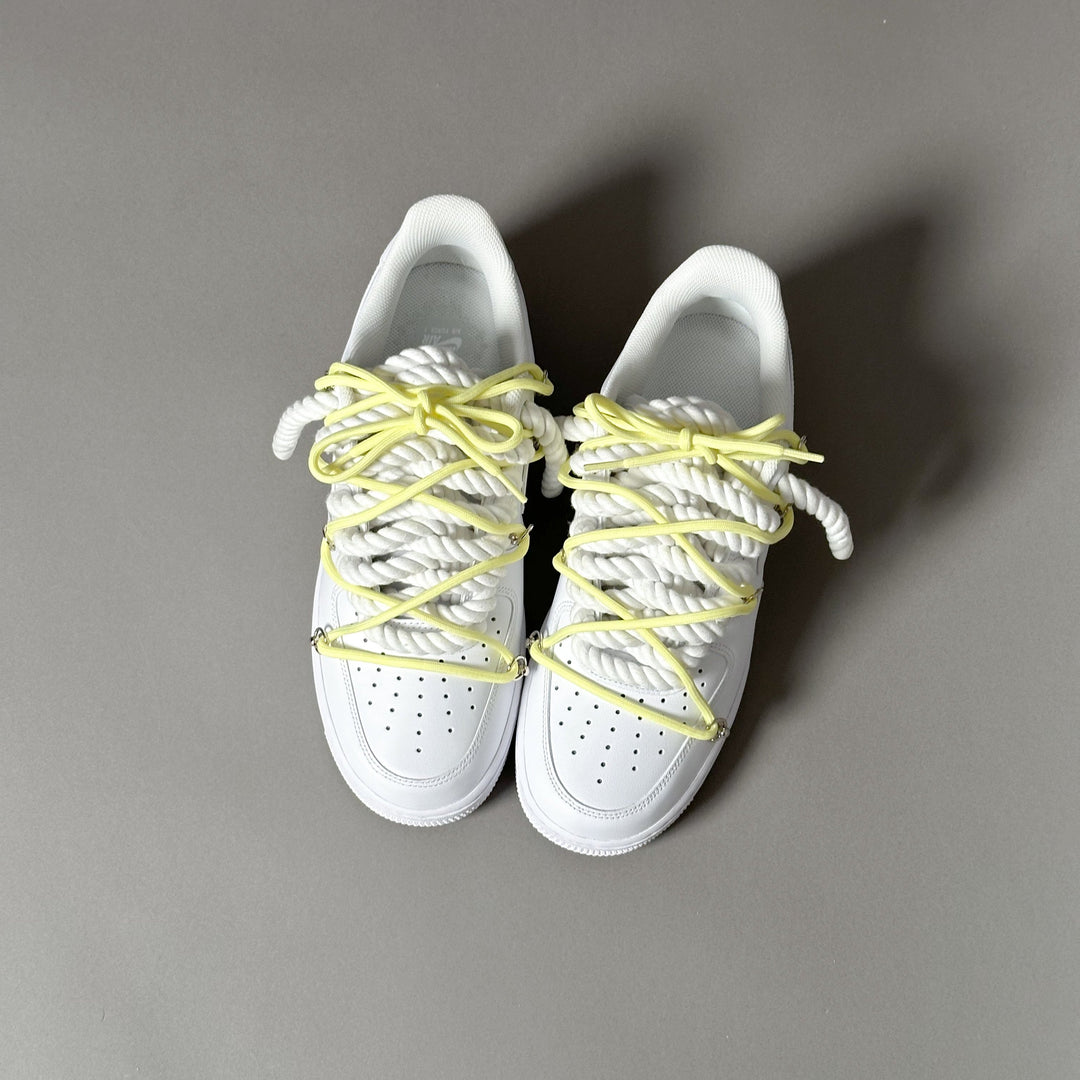 Nike Air Force 1 « Rope Laces Blanc » Triple Jaune V1