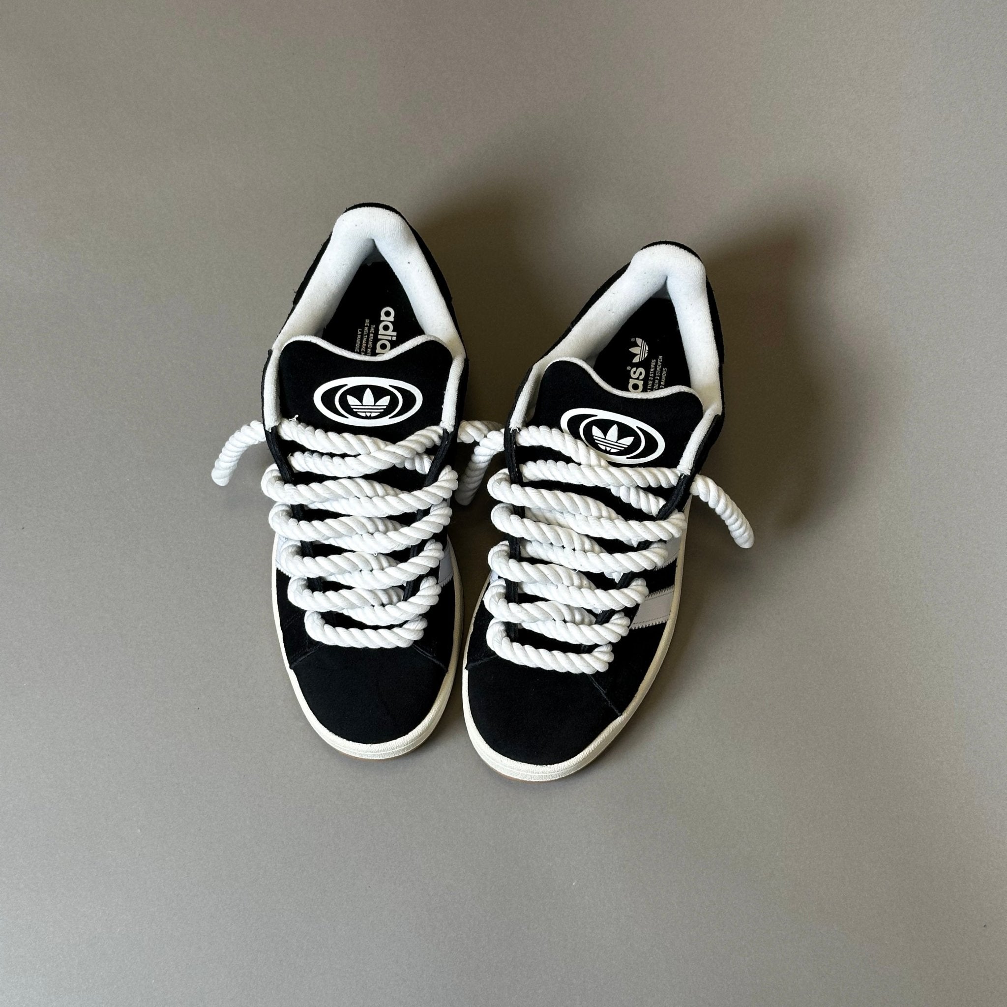 Adidas Campus 00s Black "Rope Laces" White - EV8 Style