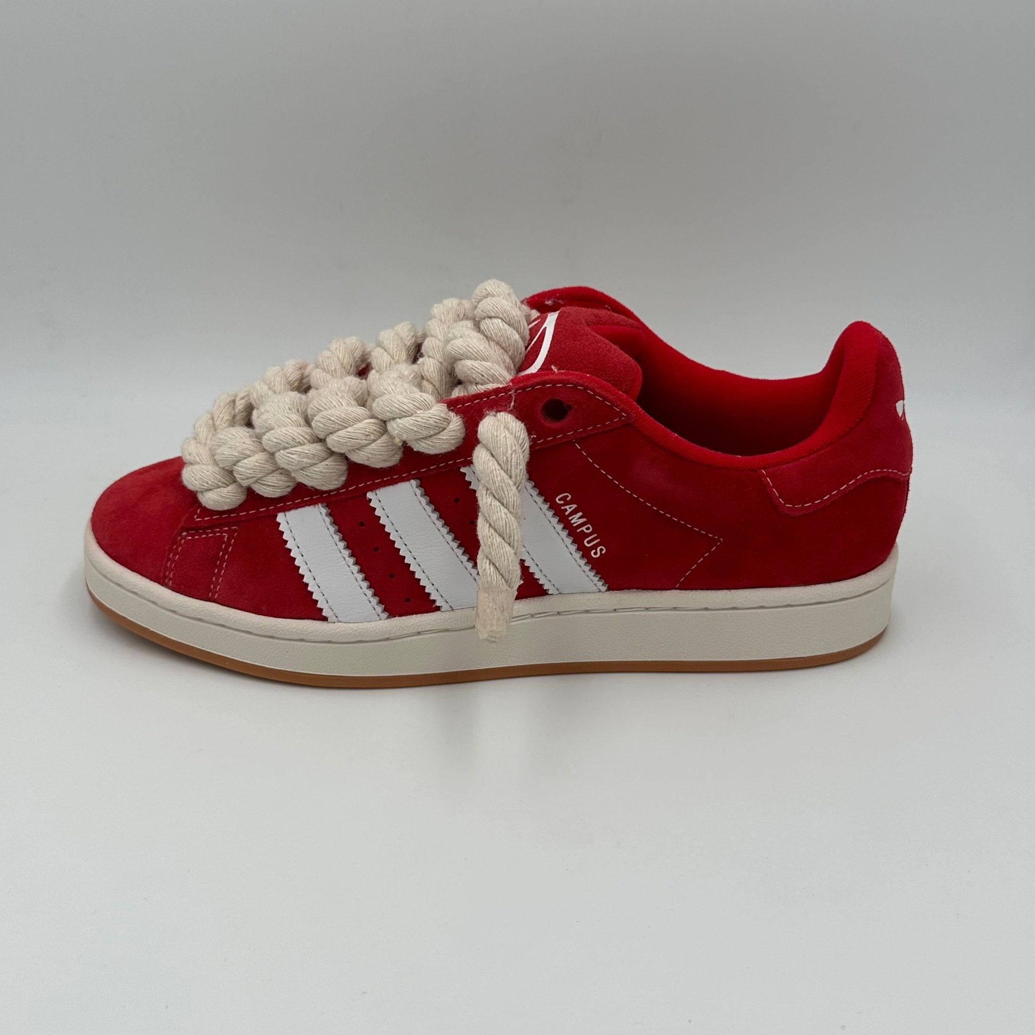 Adidas Campus 00s Red "Rope Laces" Cream - EV8 Style