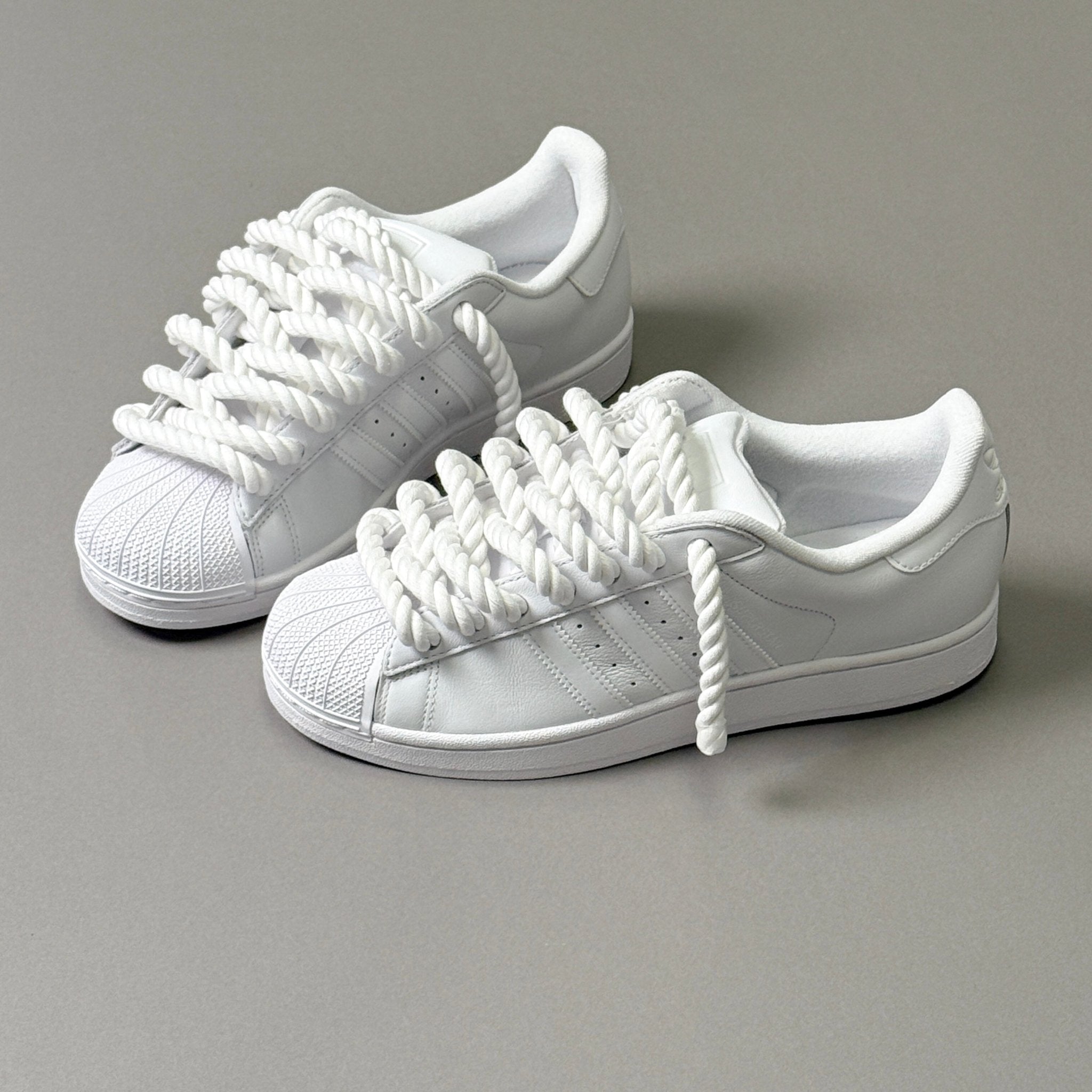 Adidas SuperStar White "Rope Laces" - EV8 Style