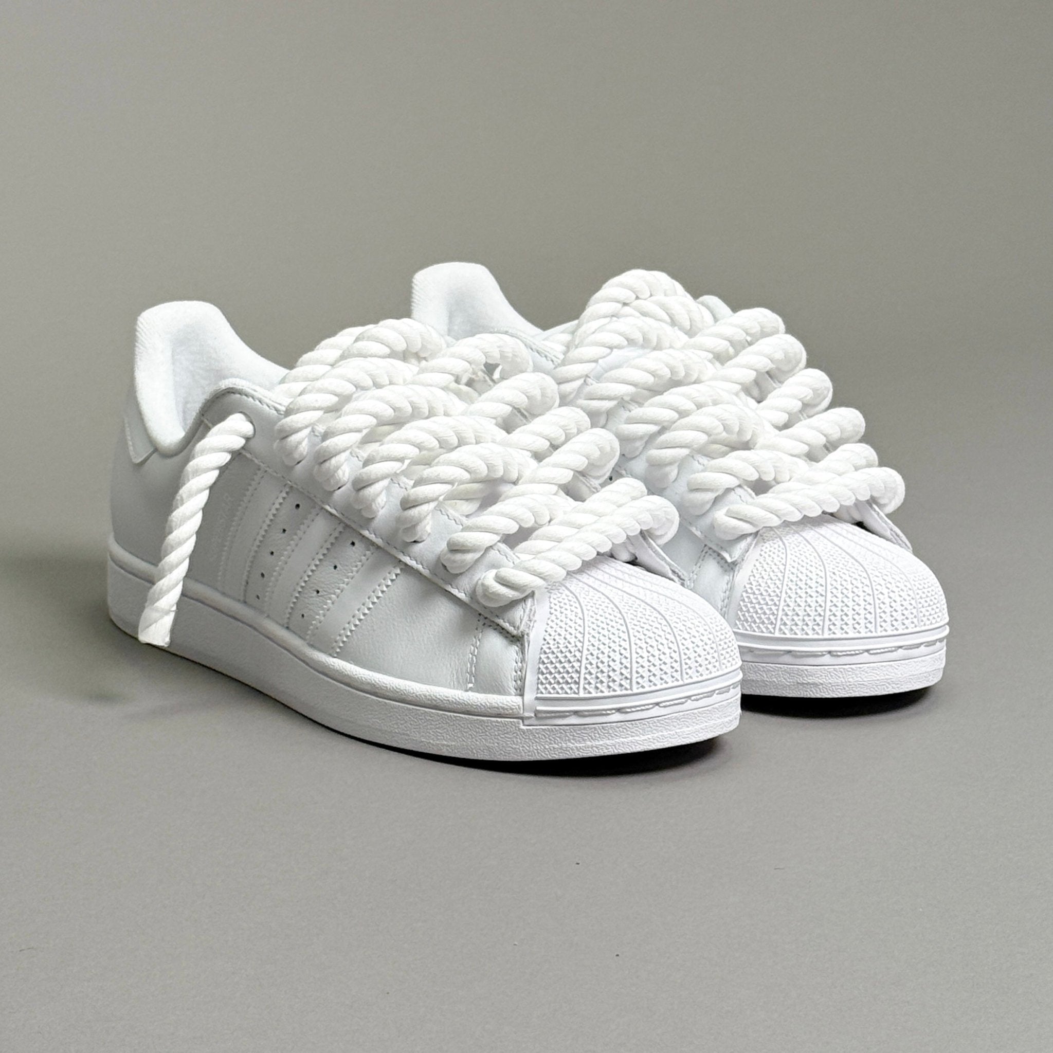 Adidas SuperStar White "Rope Laces" - EV8 Style