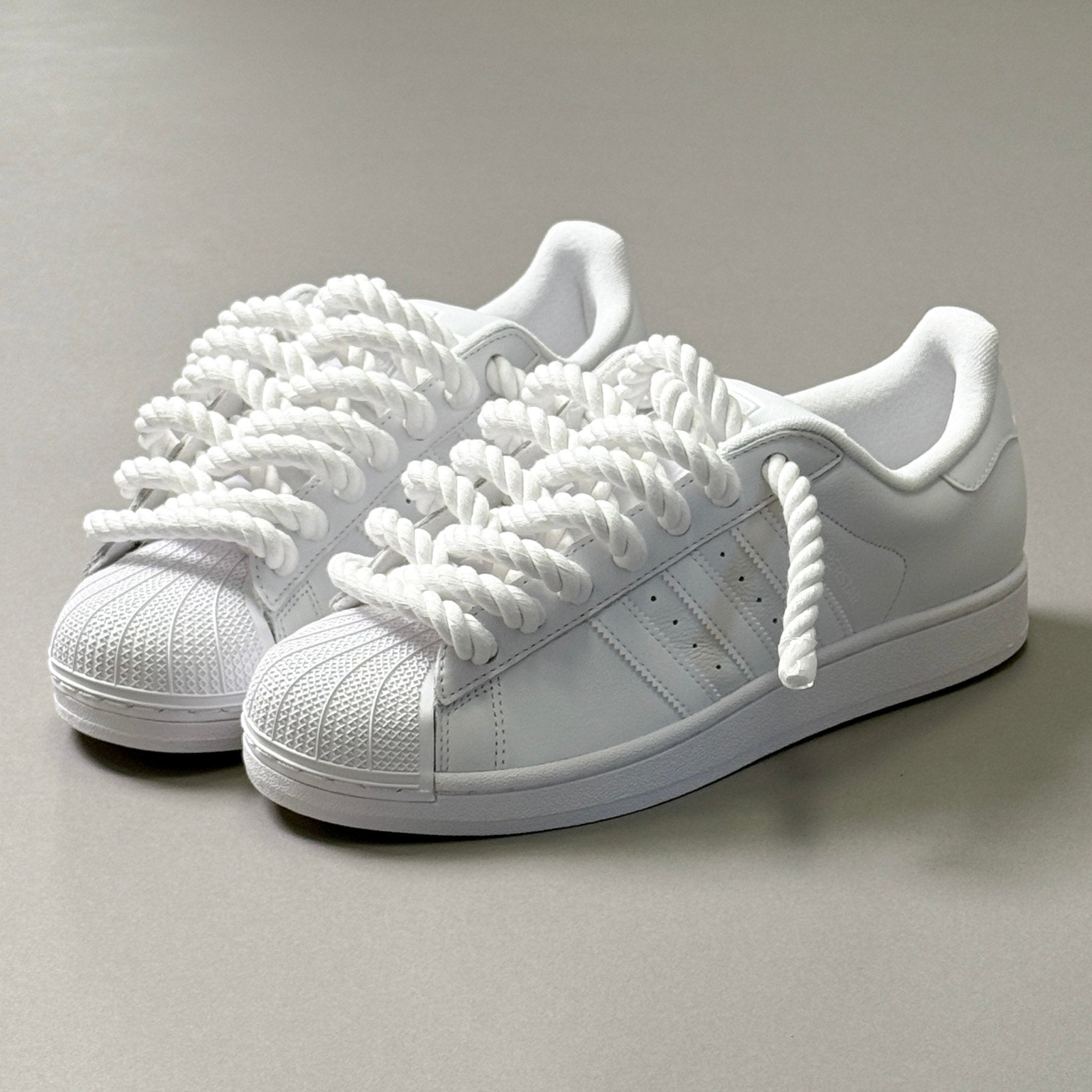Adidas SuperStar White "Rope Laces" - EV8 Style