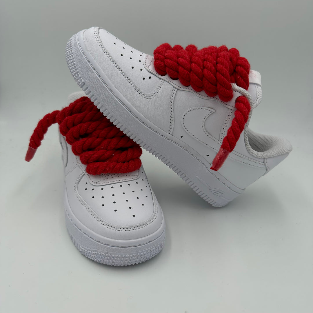Air force 1 red laces discount