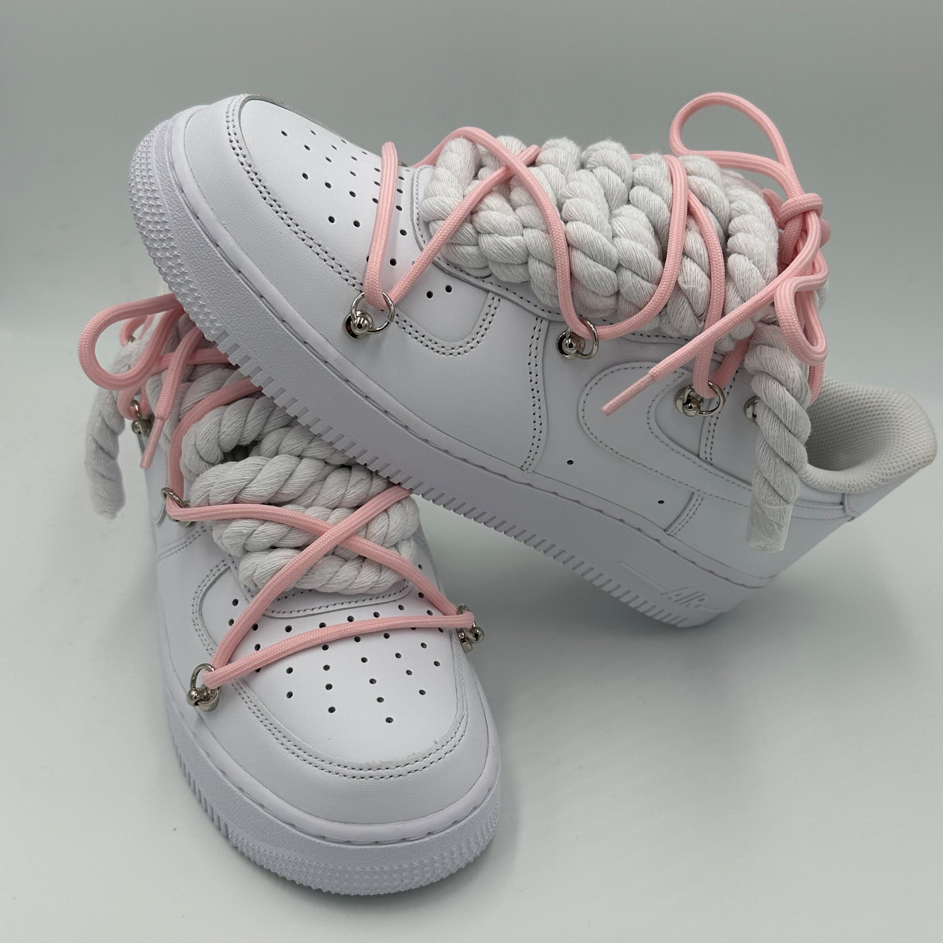 Nike Air Force 1 “Rope Laces" Triple Pink - EV8 Style