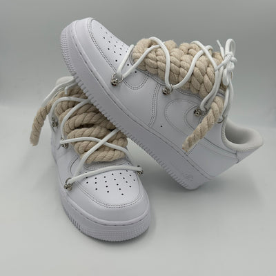 Nike Air Force 1 „Rope Laces“ Triple Cream