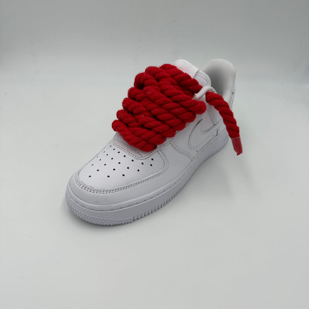 Nike Air Force 1 “Rope Laces” Red - EV8 Style