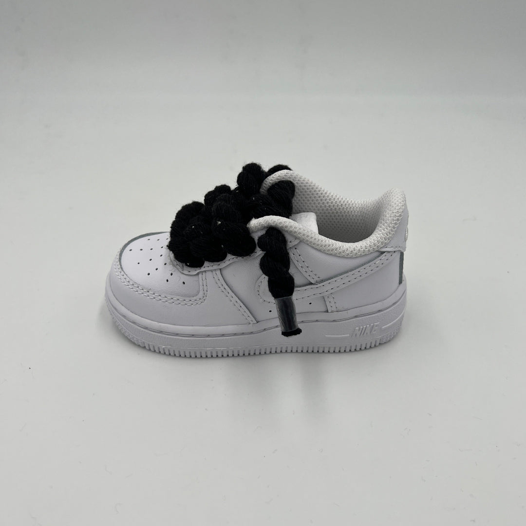 Nike Air Force 1 Baby “Rope Laces” Black - EV8 Style