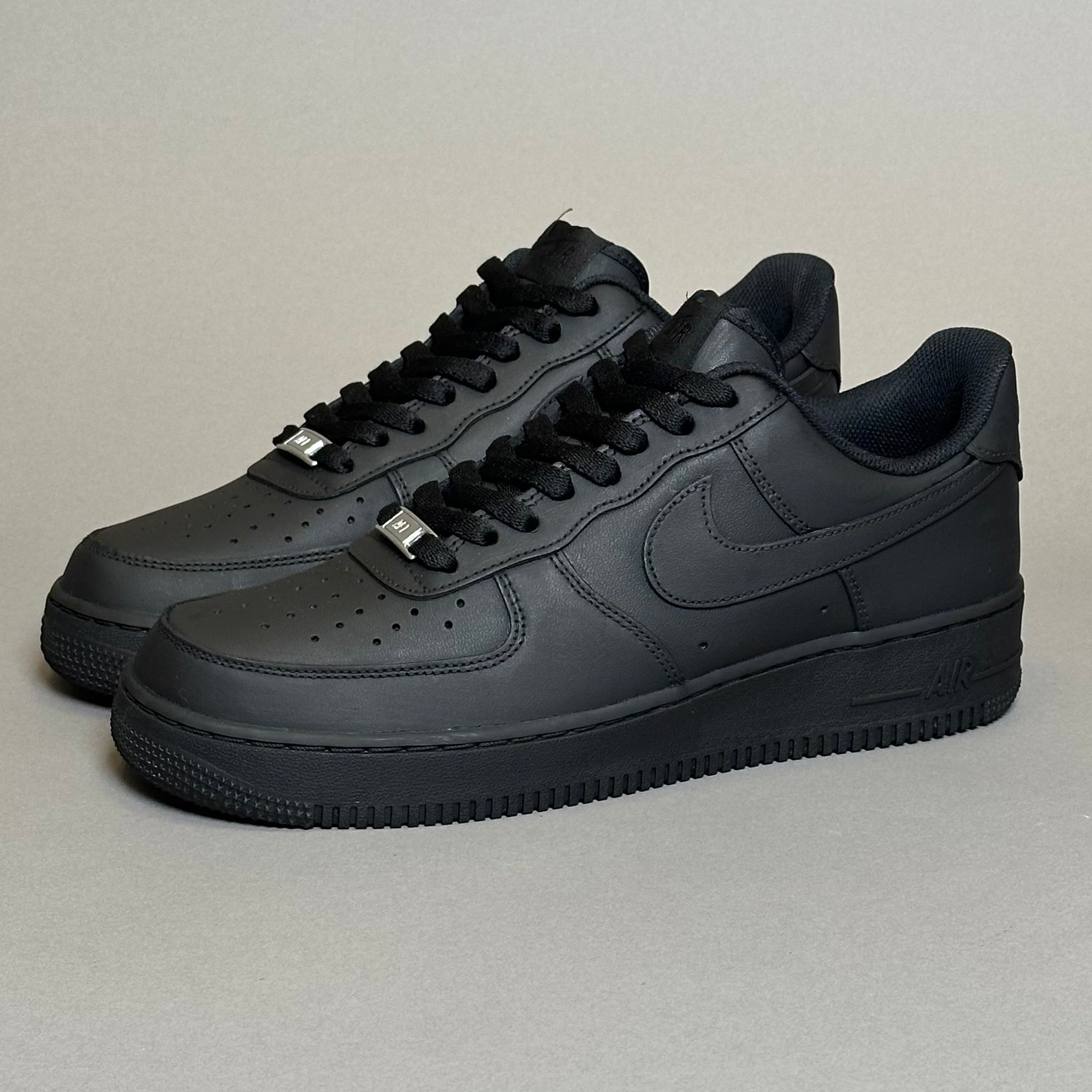 Nike Air Force 1 Black Matte Low - EV8 Style