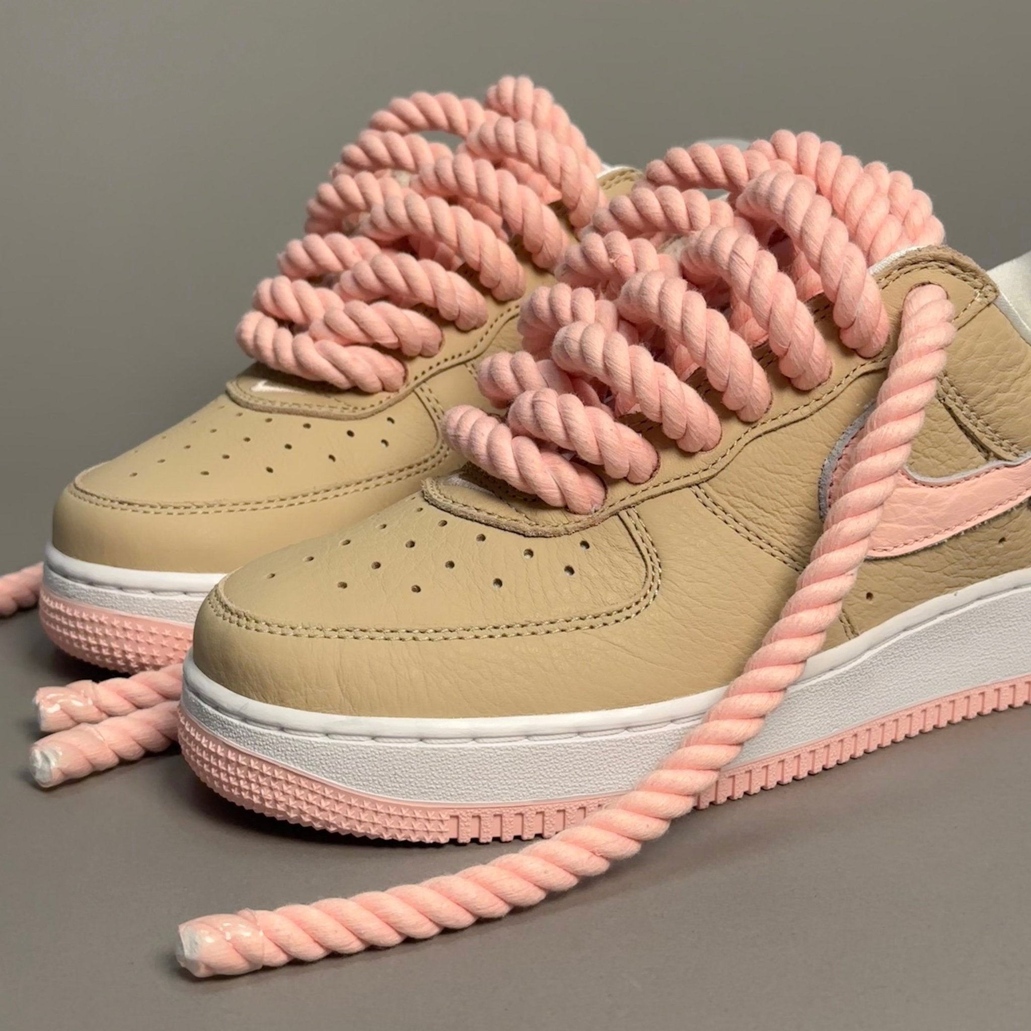 Nike Air Force 1 Malibu "Rope Laces Pink Tint" V2 - EV8 Style