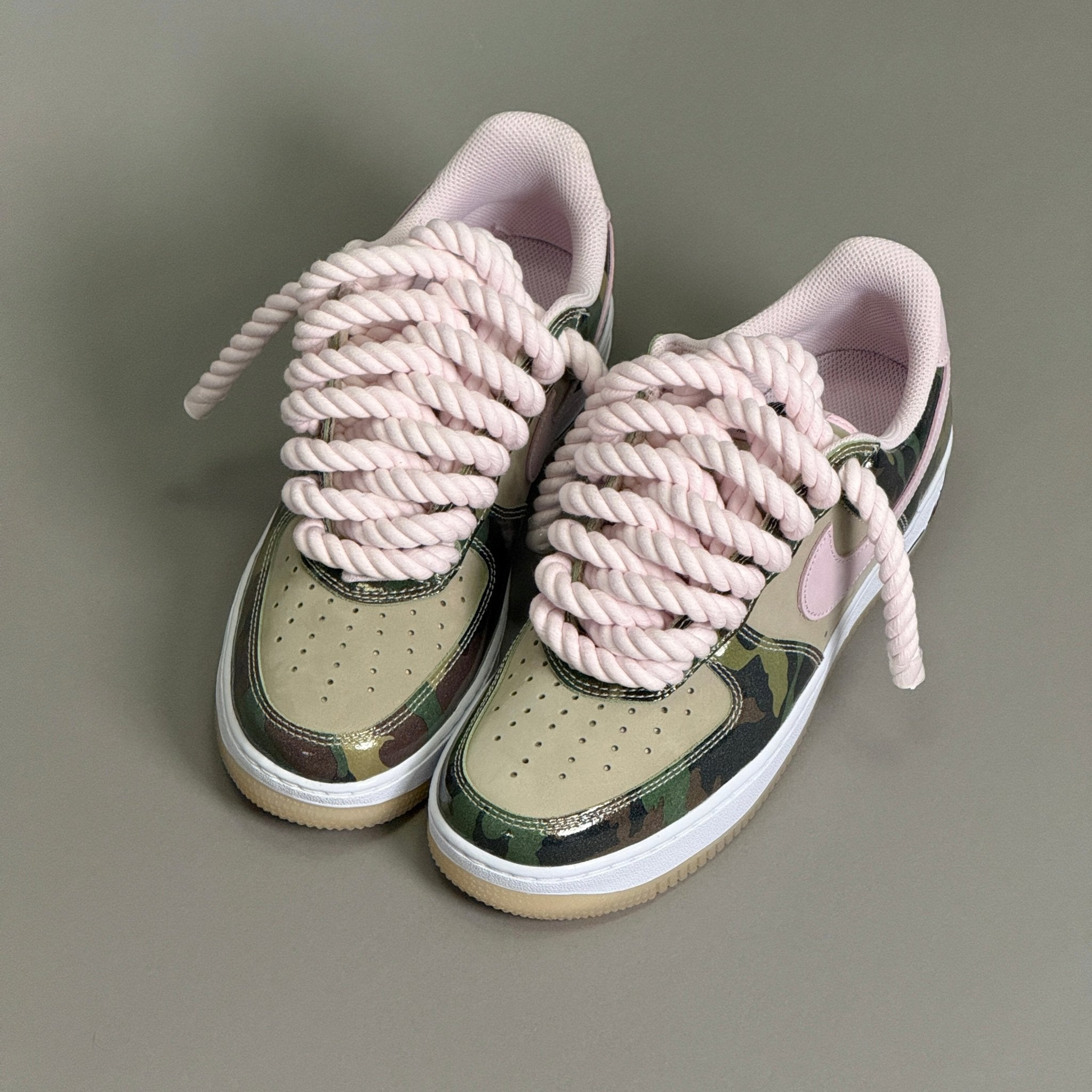 Nike Air Force 1 Military Camo "Rope Laces Pink" V1 - EV8 Style