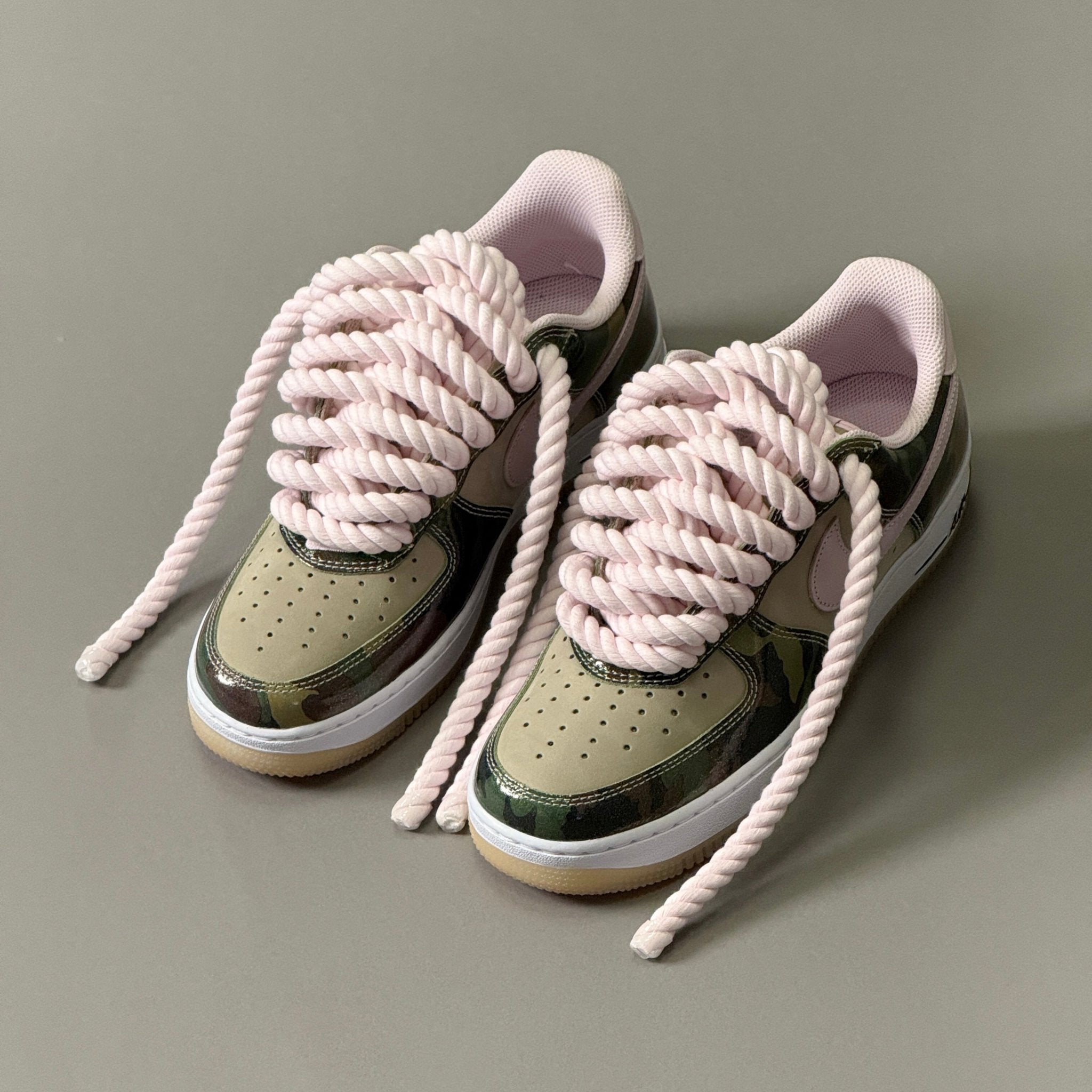Nike Air Force 1 Military Camo "Rope Laces Pink" V2 - EV8 Style