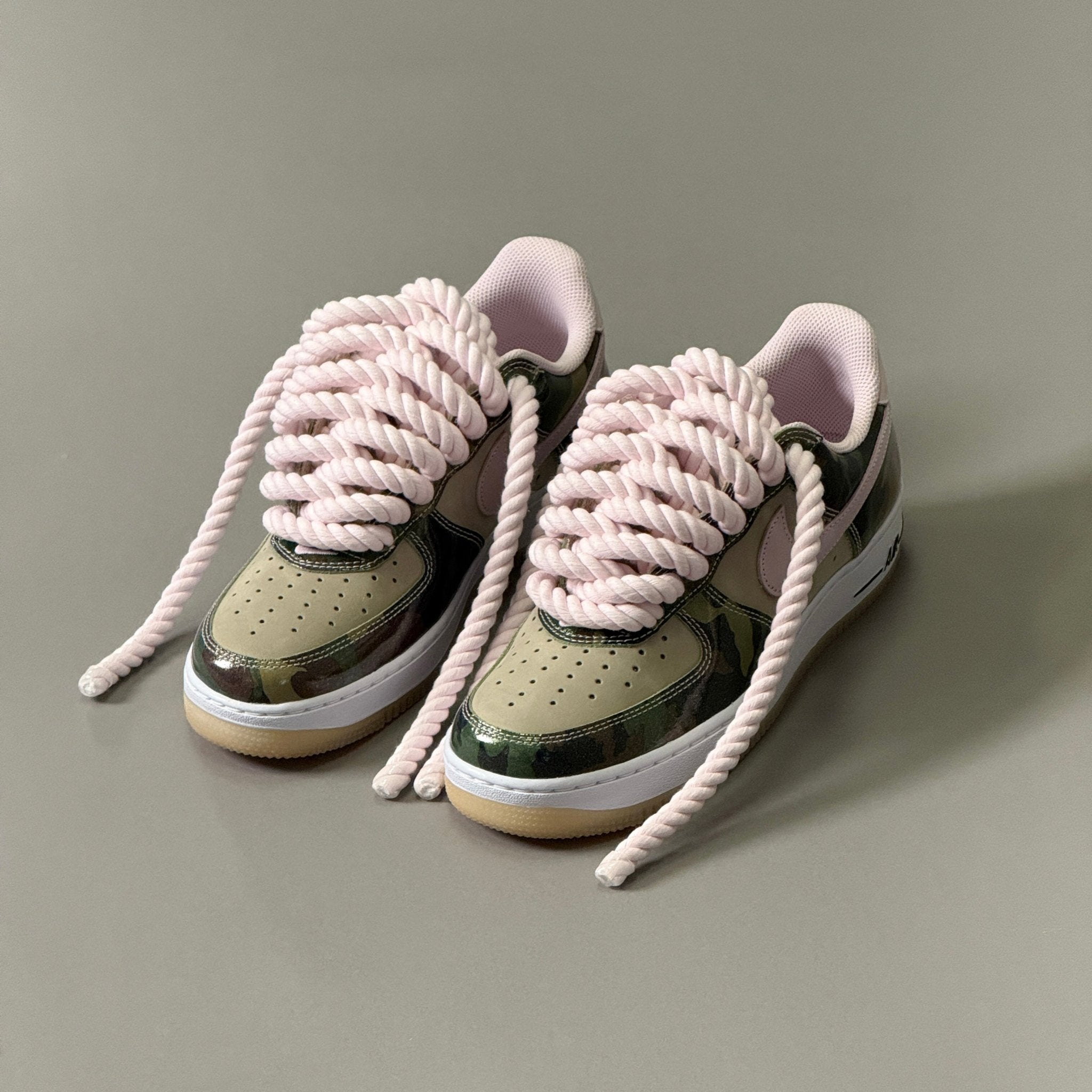 Nike Air Force 1 Military Camo "Rope Laces Pink" V2 - EV8 Style