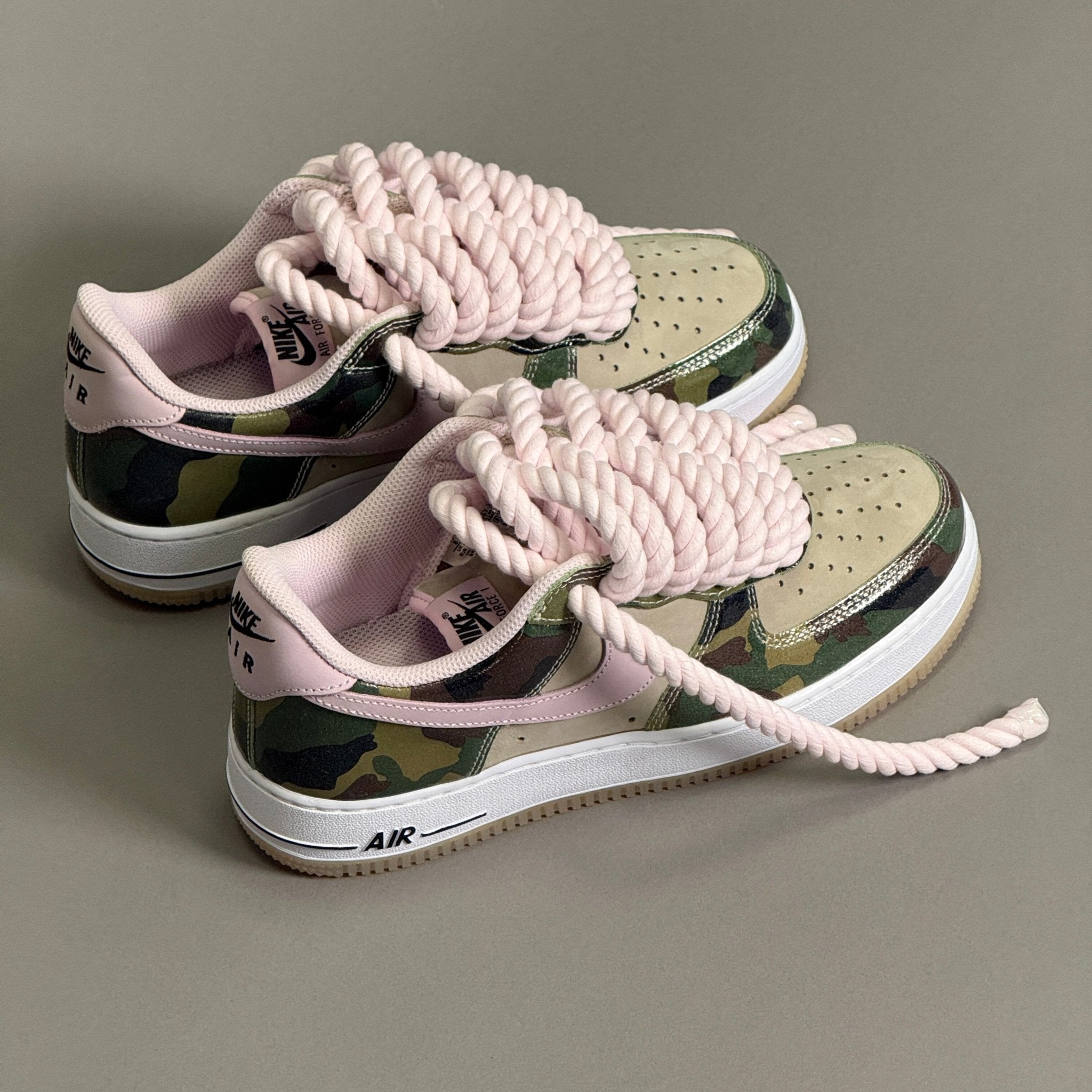Nike Air Force 1 Military Camo "Rope Laces Pink" V2 - EV8 Style