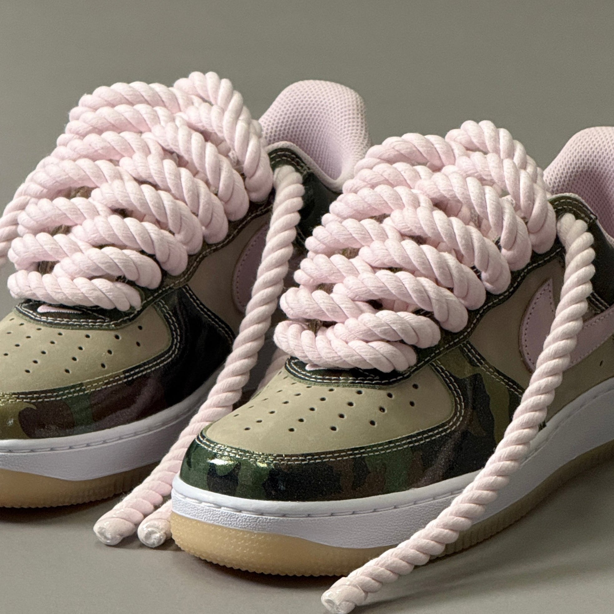 Nike Air Force 1 Military Camo "Rope Laces Pink" V2 - EV8 Style