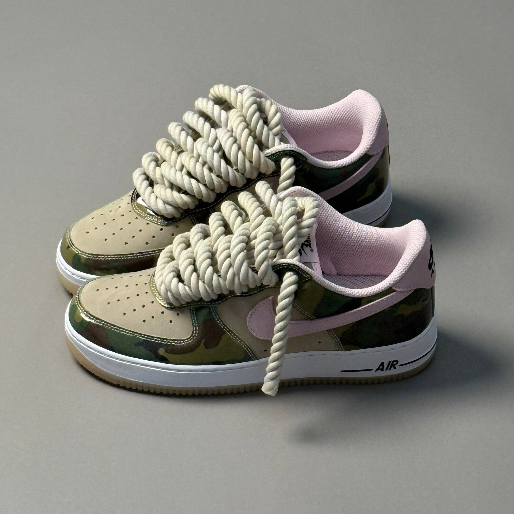 Nike Air Force 1 Military Camo "Rope Laces" V1 - EV8 Style