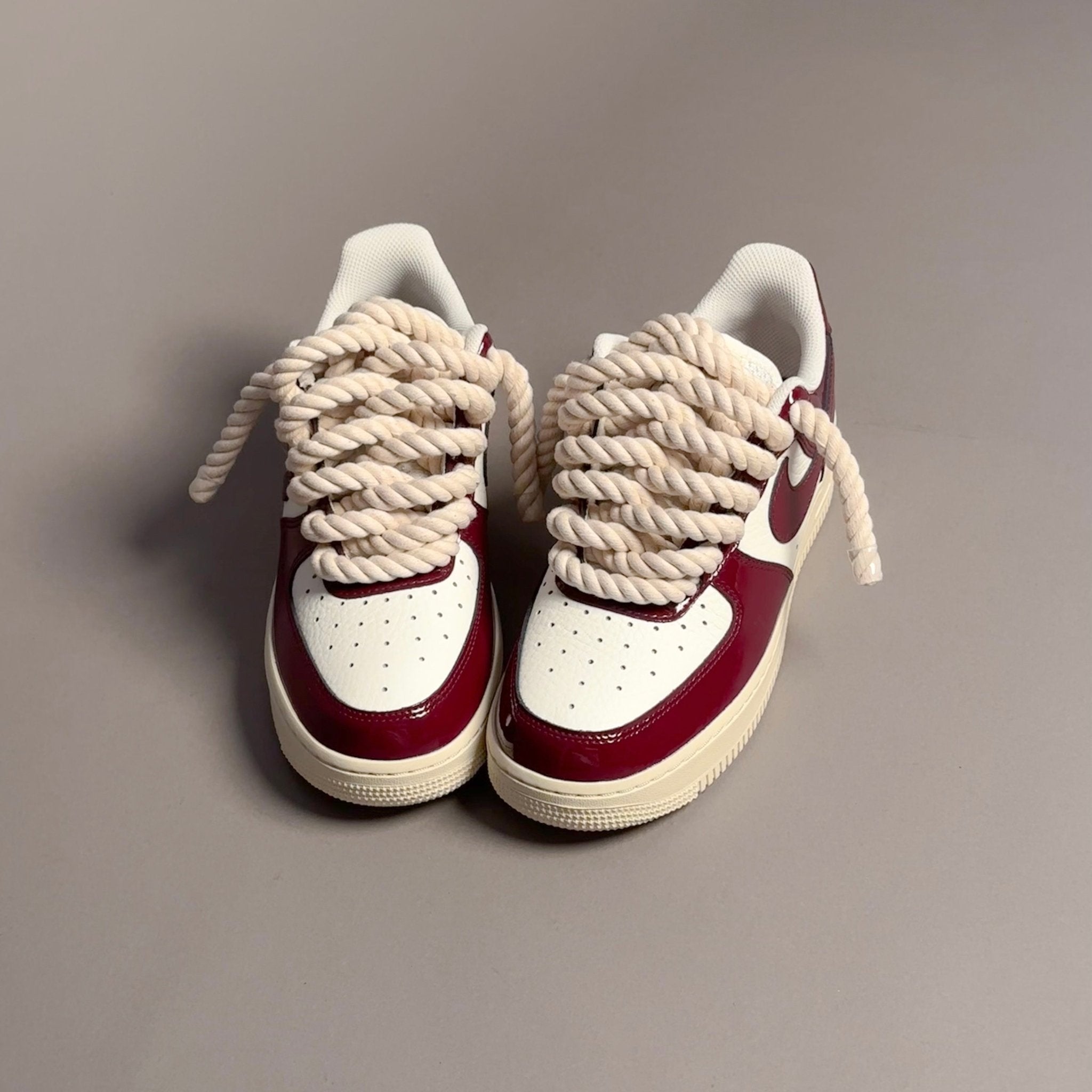 Nike Air Force 1 Patent "Rope Laces Cream" V1 - EV8 Style