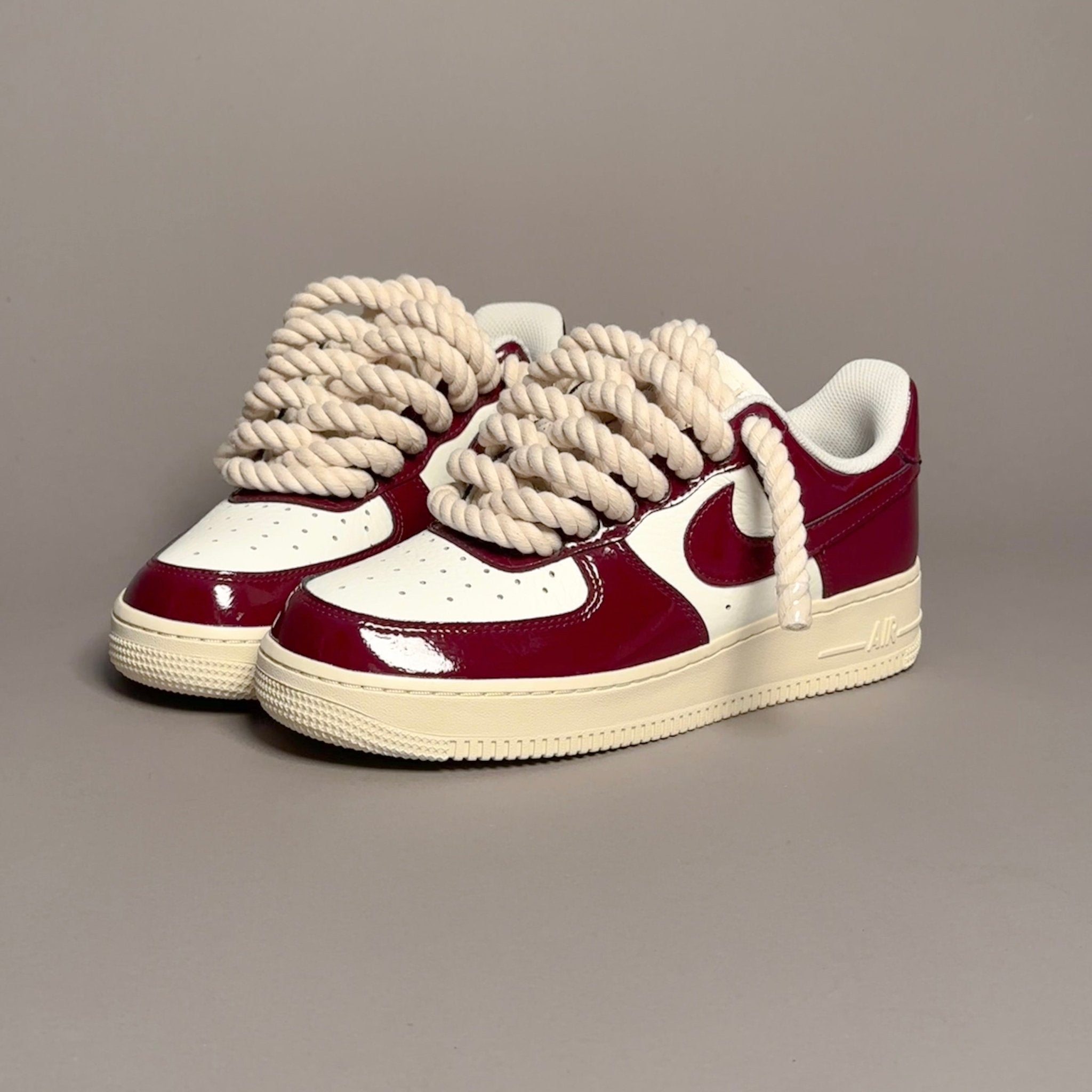 Nike Air Force 1 Patent "Rope Laces Cream" V1 - EV8 Style