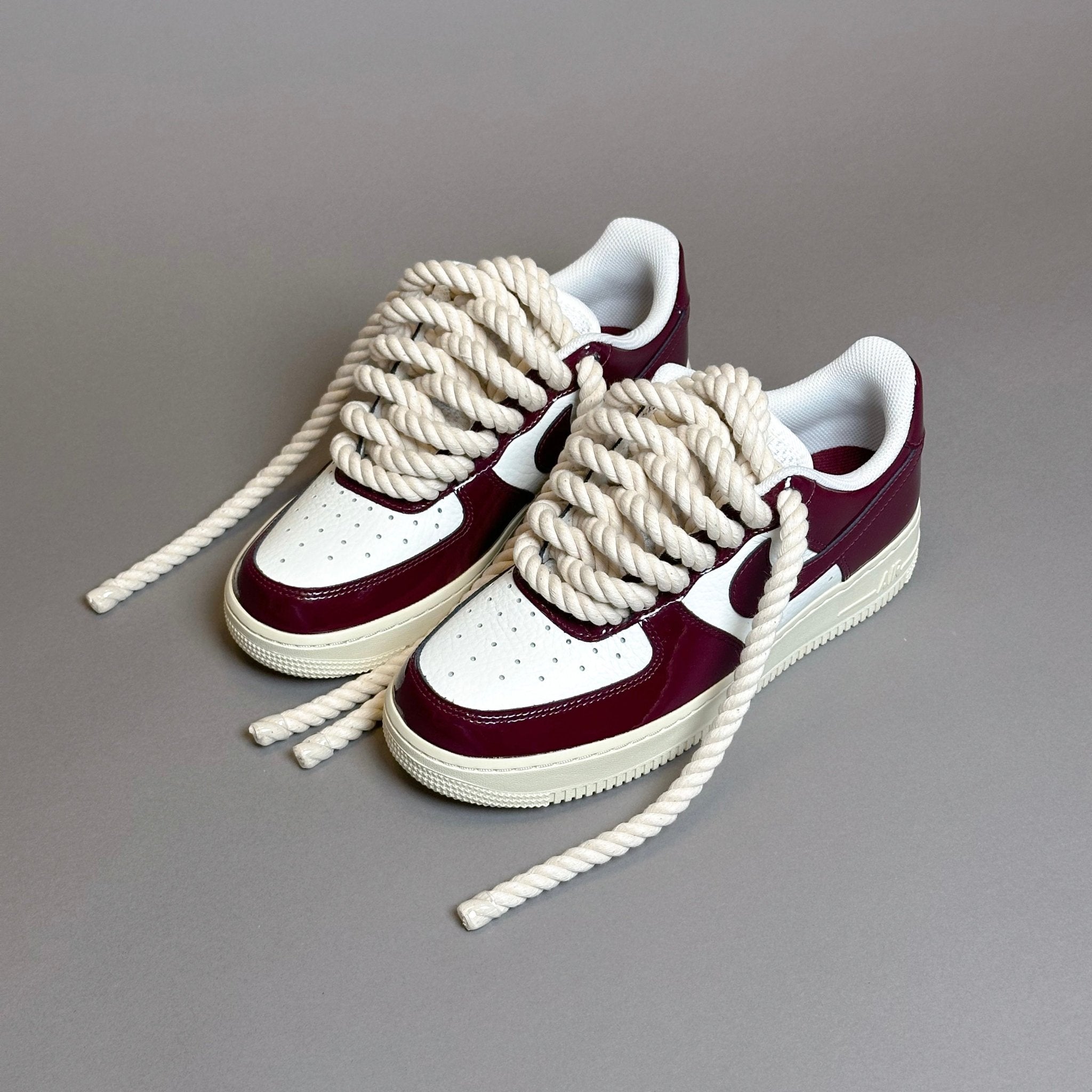 Nike Air Force 1 Patent "Rope Laces Cream" V2 - EV8 Style
