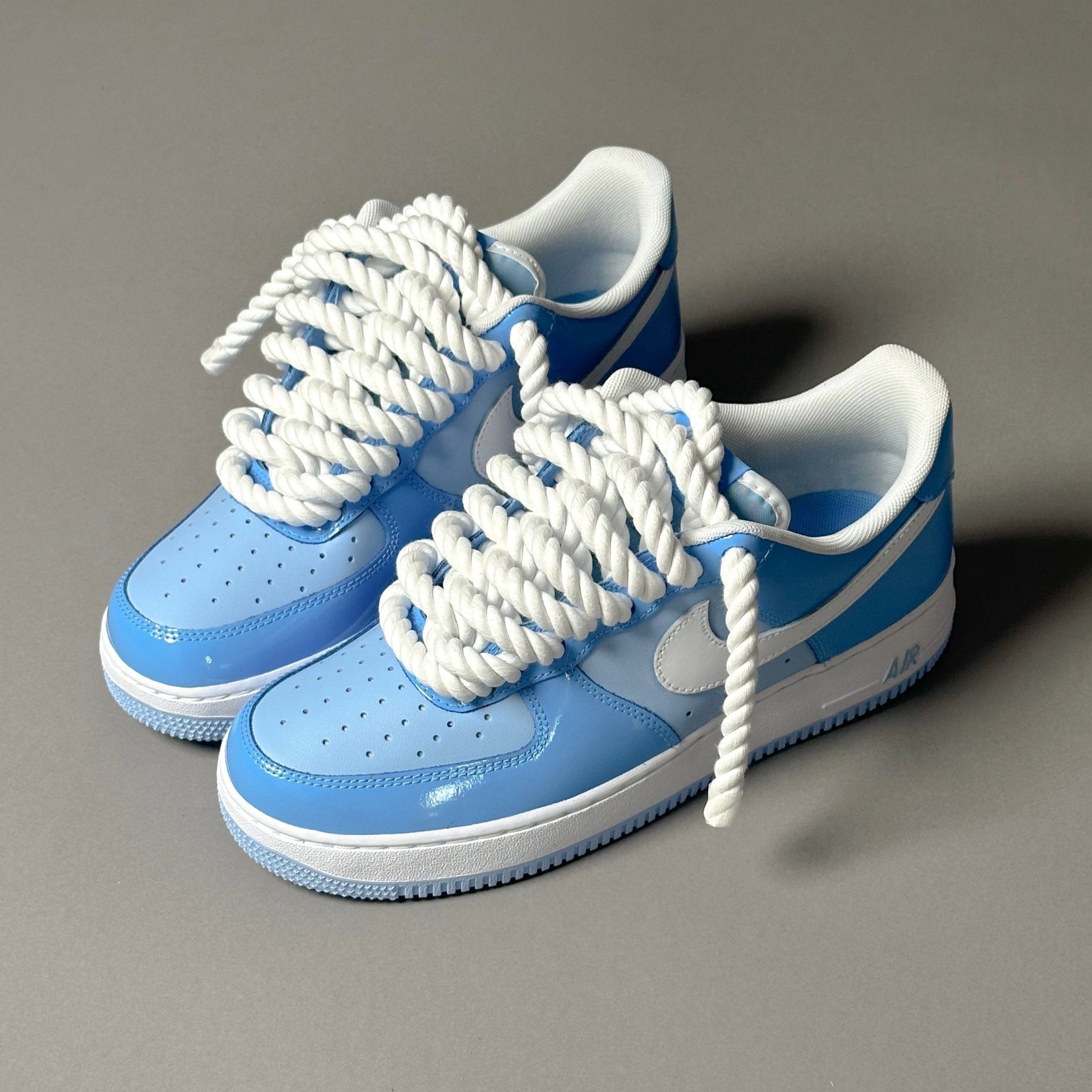 Nike Air Force 1 Patent Sky "Rope Laces White" V1 - EV8 Style