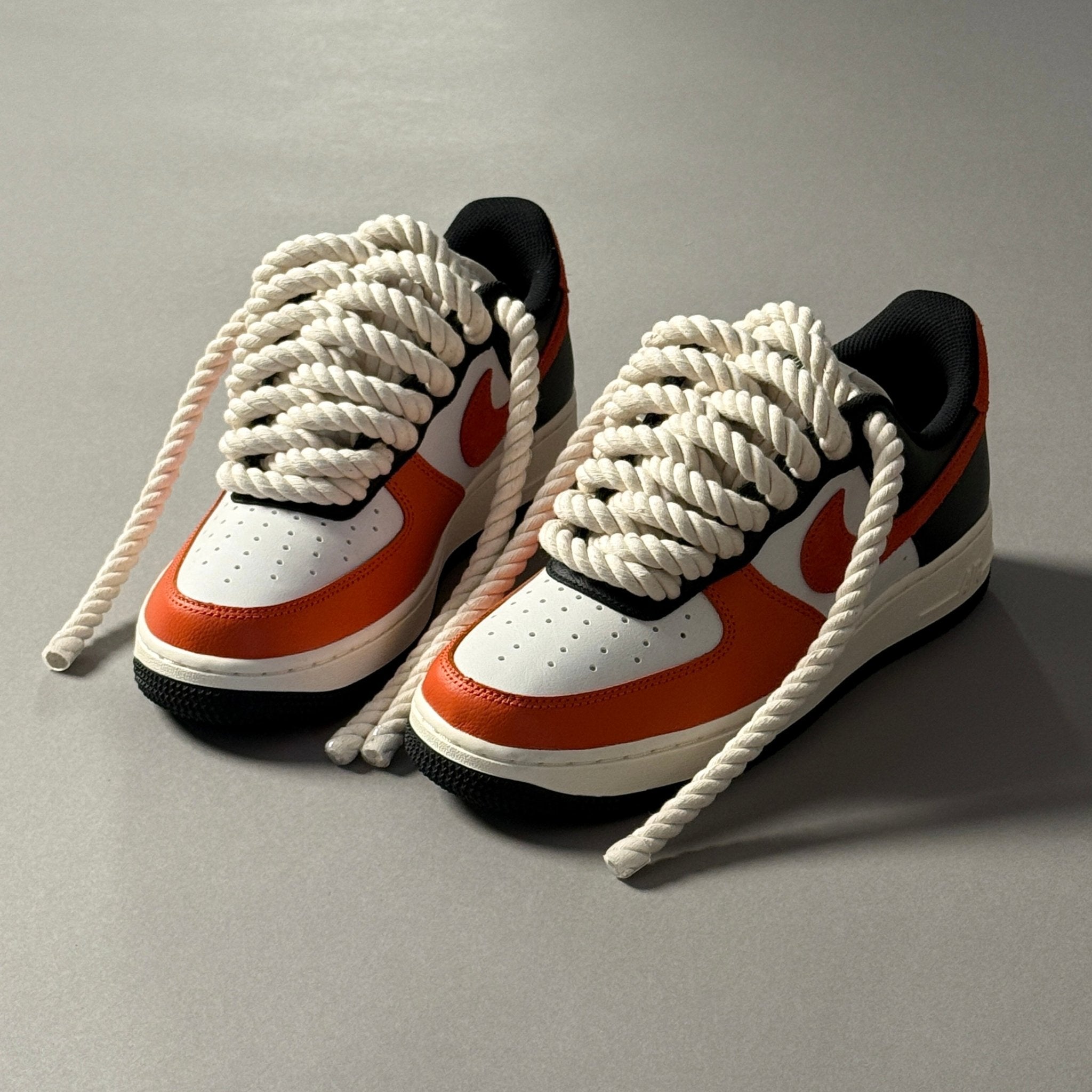 Nike Air Force 1 Pumpkin "Rope Laces Beige" V2 - EV8 Style